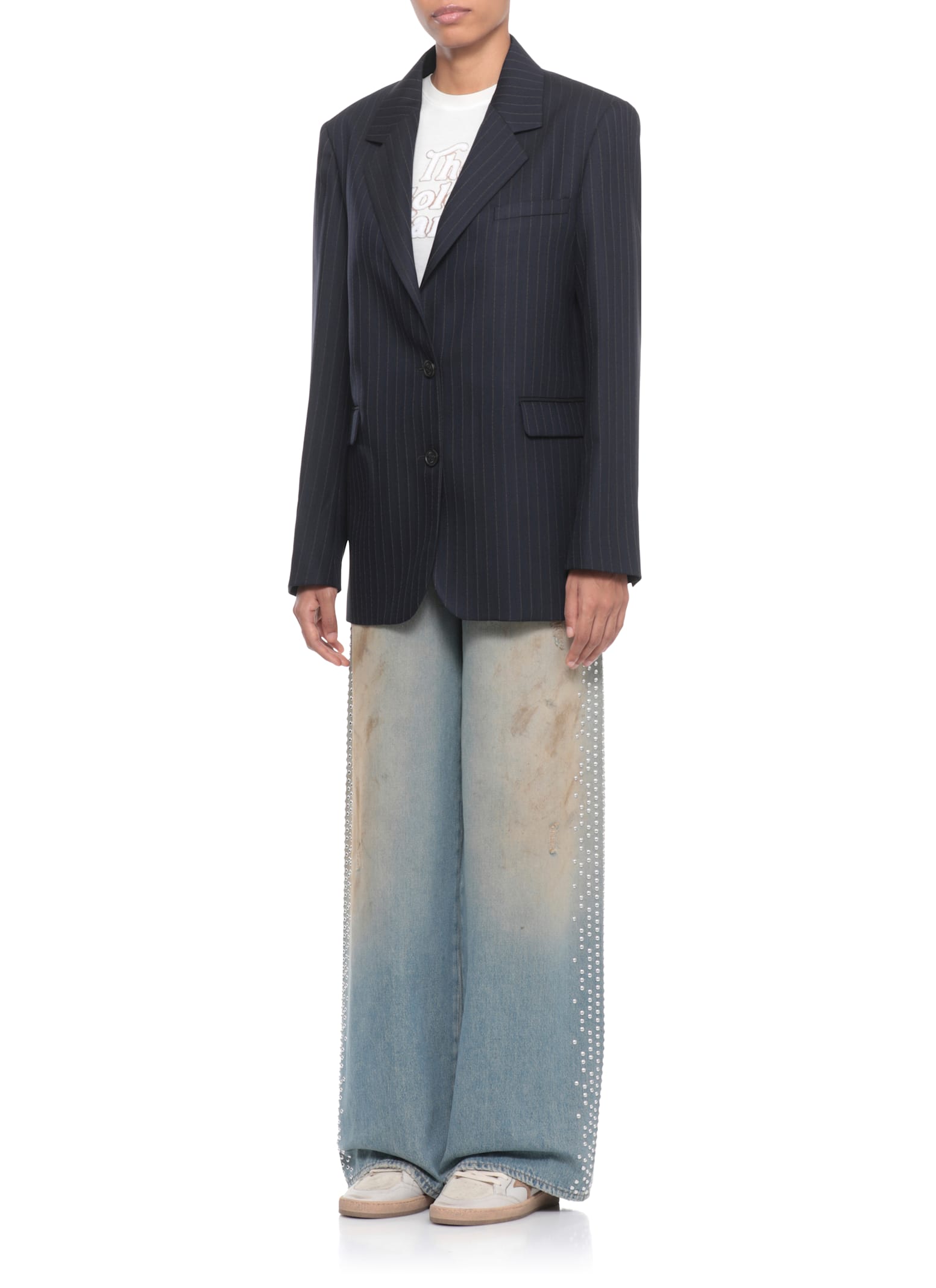 Golden Goose Wool Blazer In Black
