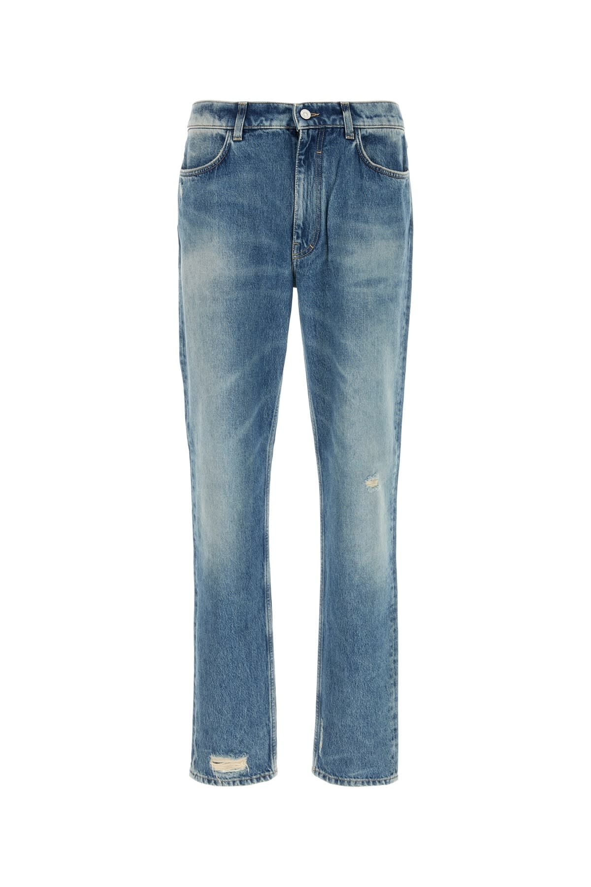 Shop Givenchy Straight Fit Trousers In Oceanblue