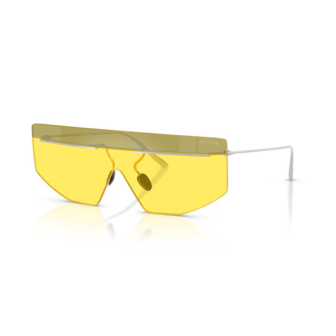 Prada Pr B55s 1bc20o Argento Sunglasses In Yellow