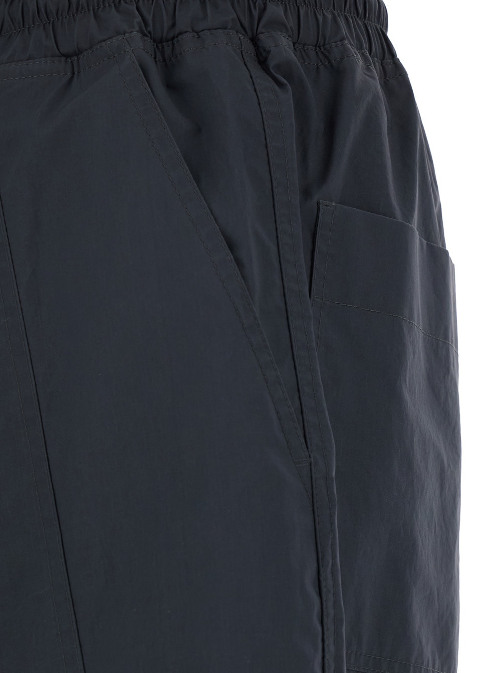 Bottega Veneta Grey Straight Leg Pants With Elastic Waist And Resin Finish In Cotton Man