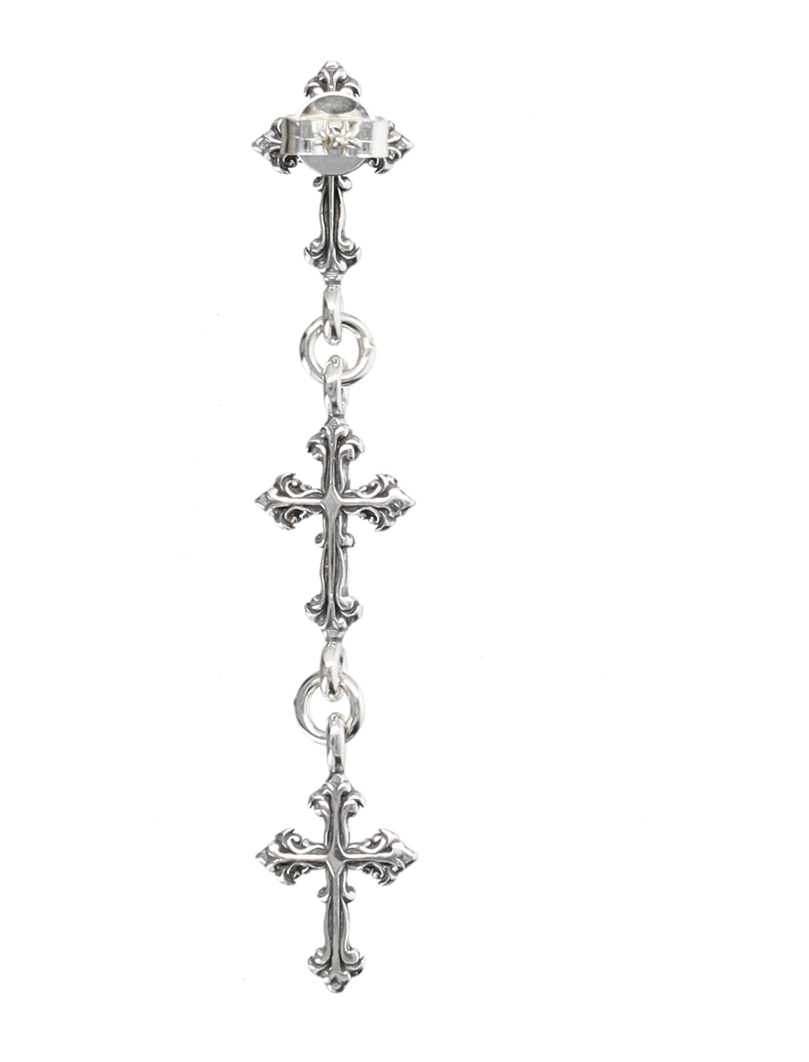 Shop Emanuele Bicocchi Avelli Cross Single Earring In Silver