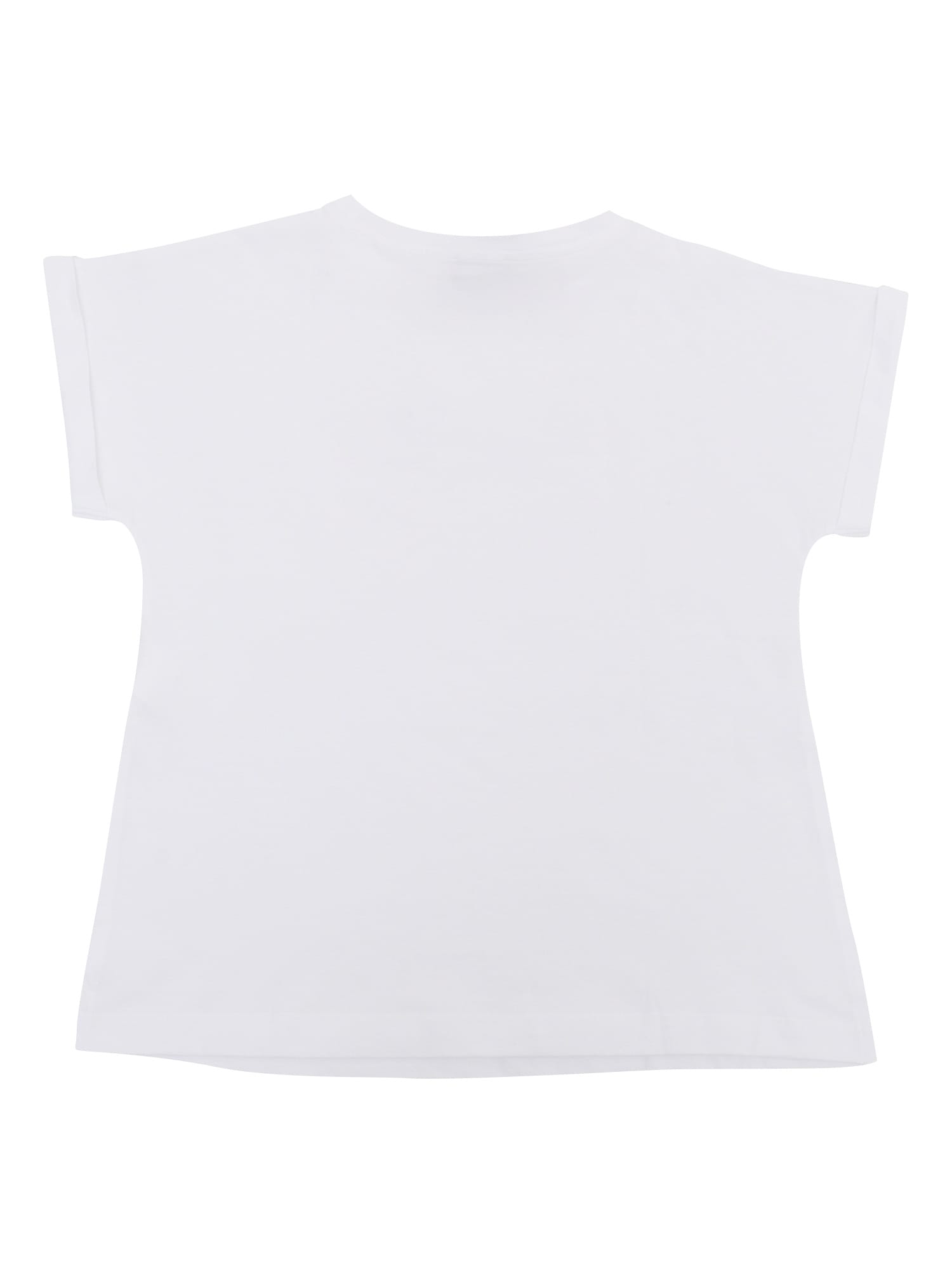 Shop Monnalisa Girls T-shirt With Rhinestones In White