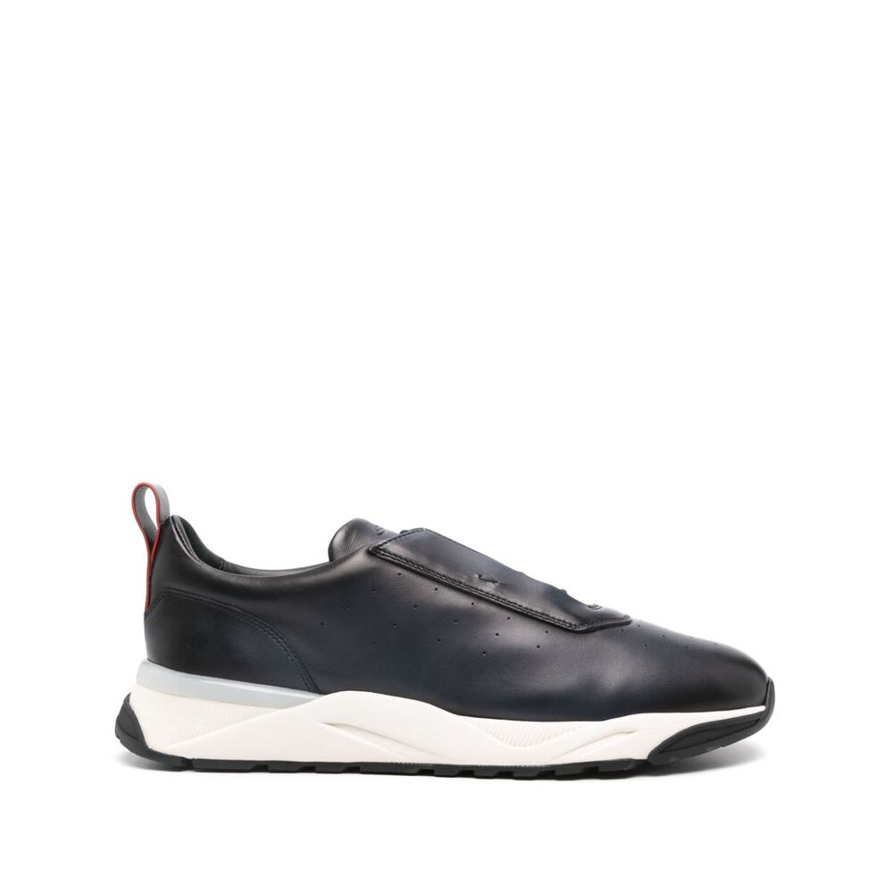 Shop Santoni Sneaker In Blue