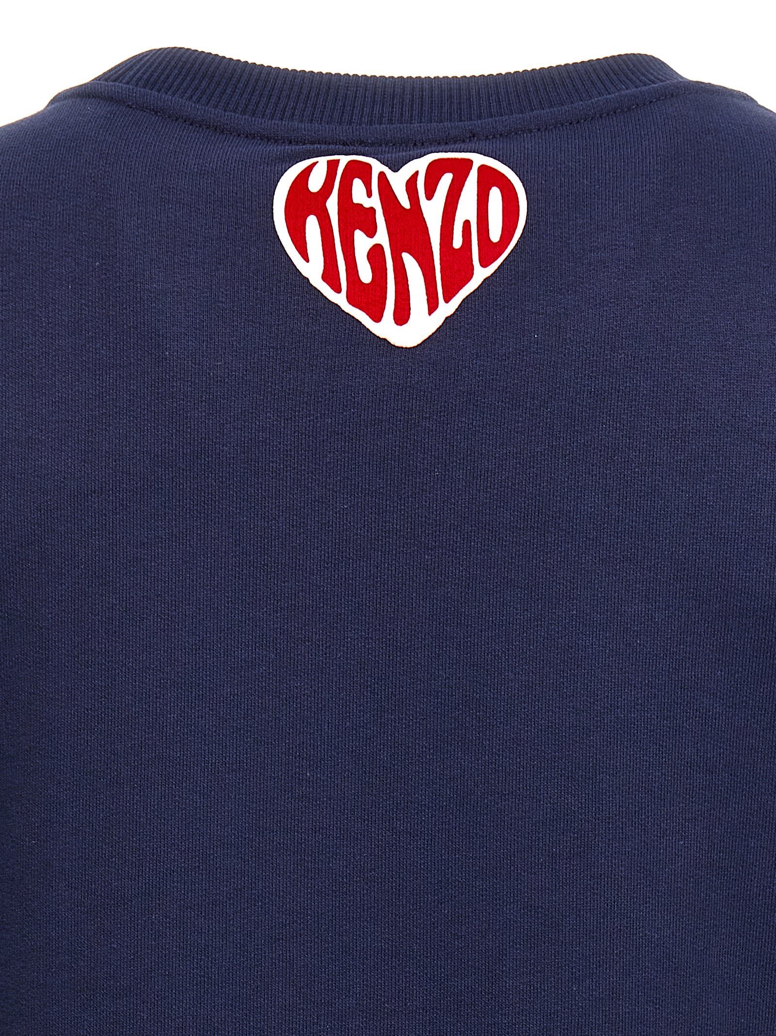 Kenzo Hearts Classic Sweatshirt In Blue