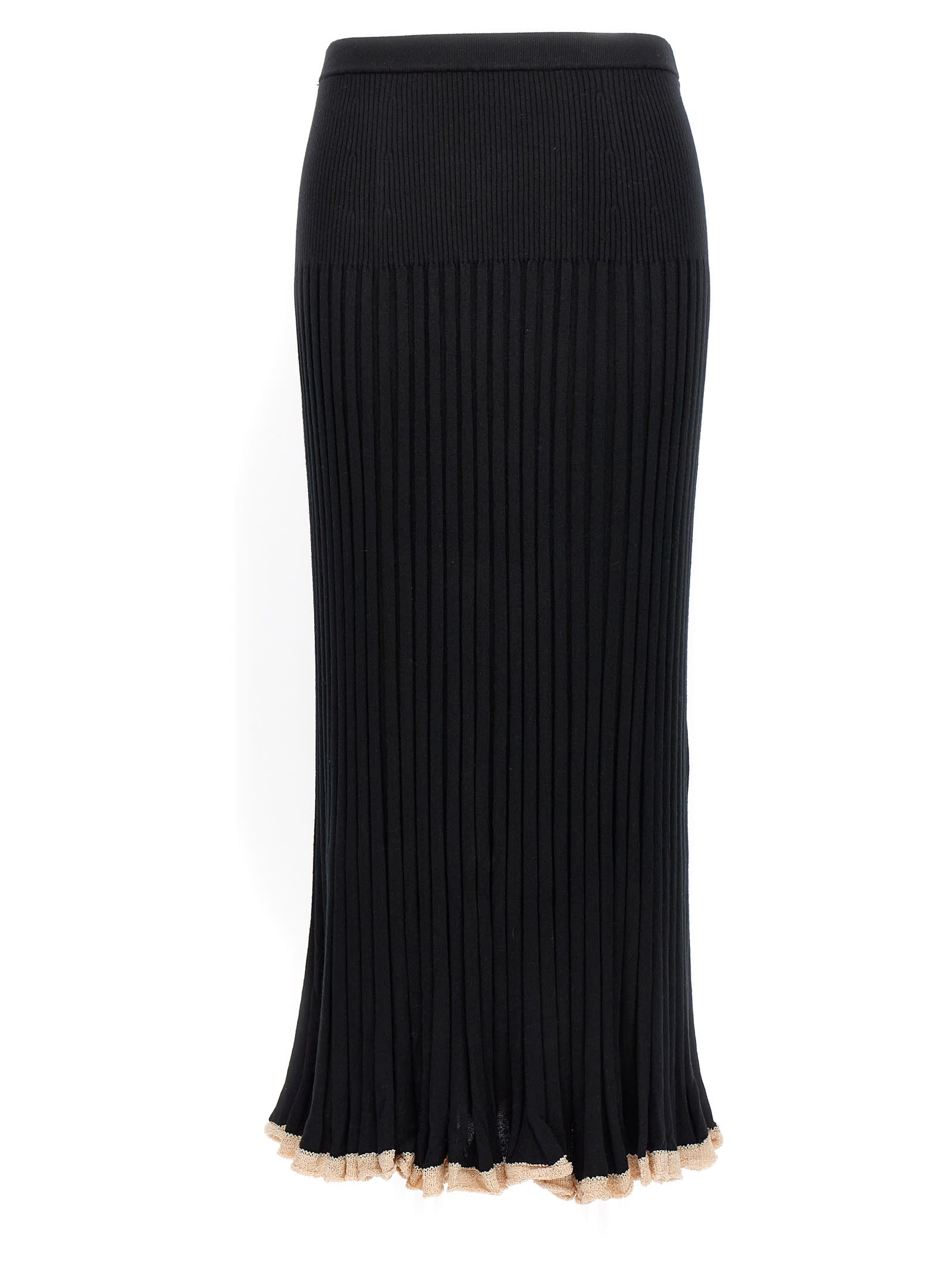 Shop Proenza Schouler Ribbed Skirt In Black