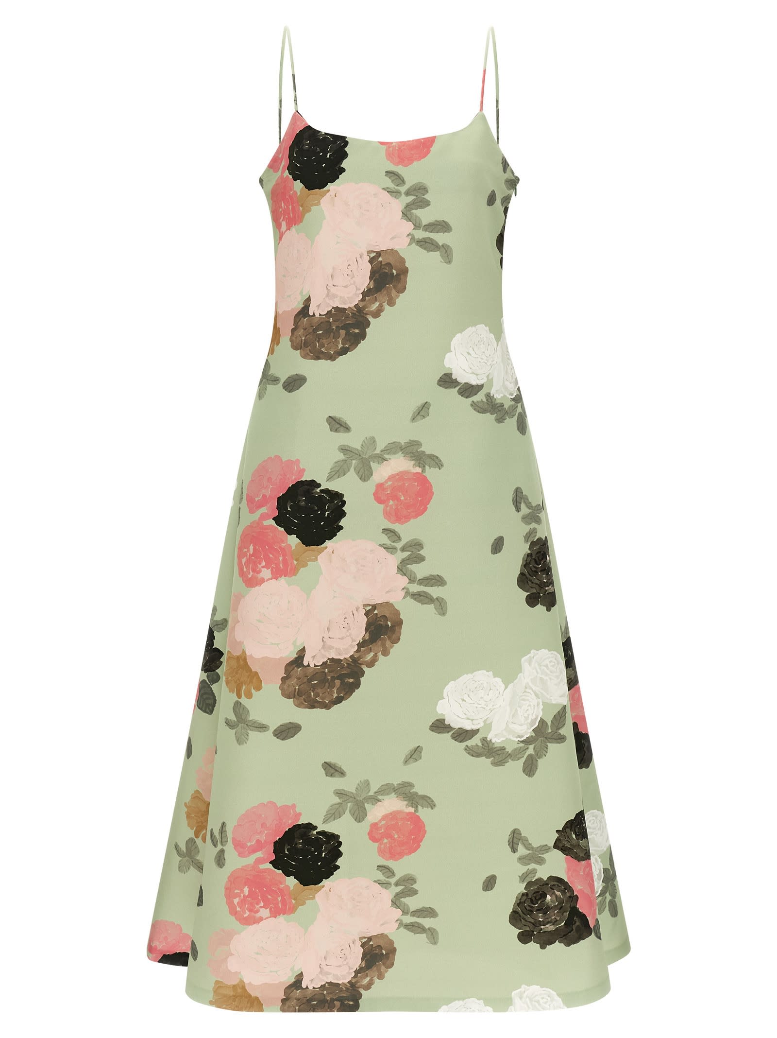 Bernadette Nicole Flower-print Maxi Dress In Green