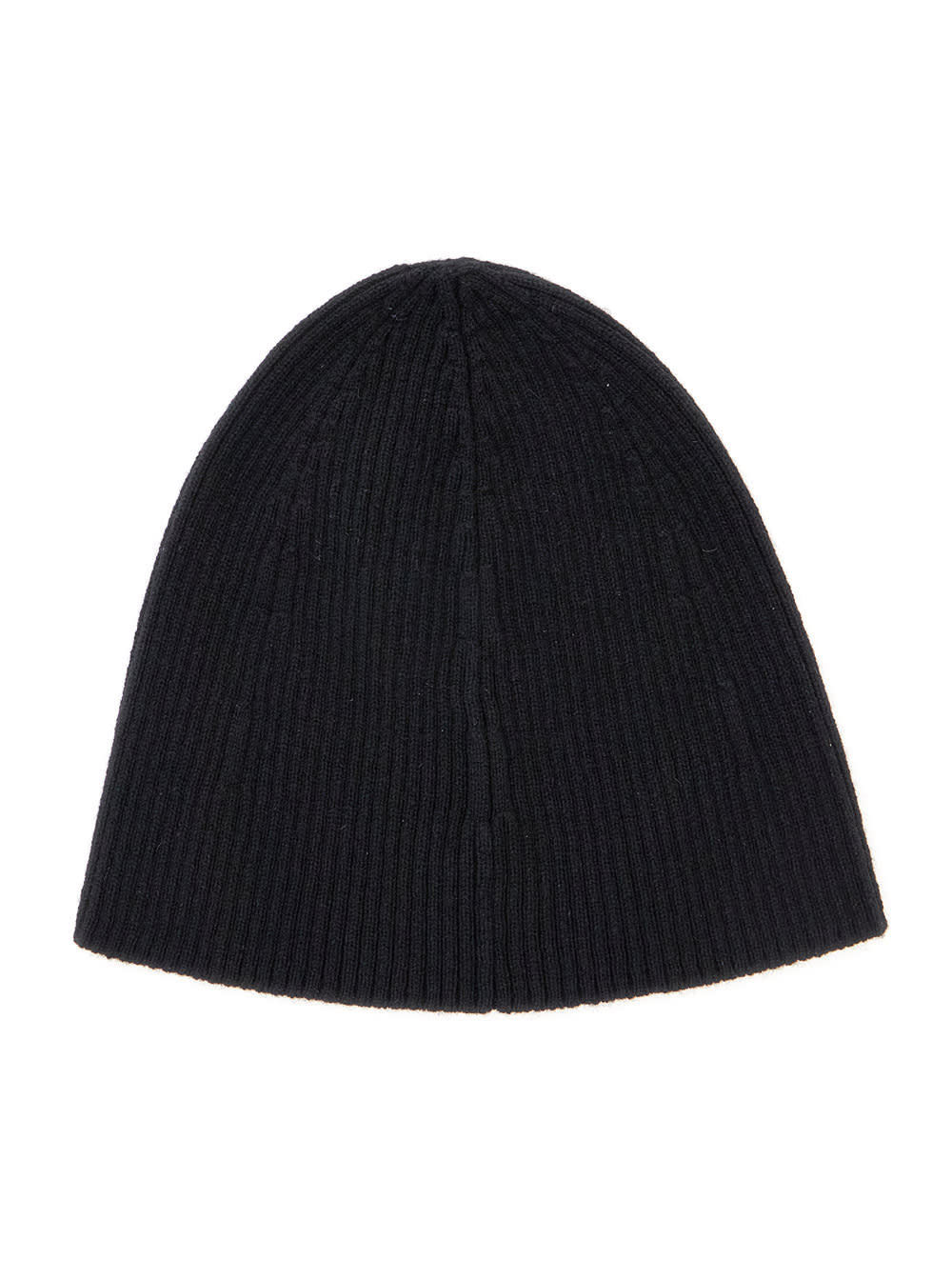 Saint Laurent Black Beanie With Logo Patch In Cashmere Man In Black