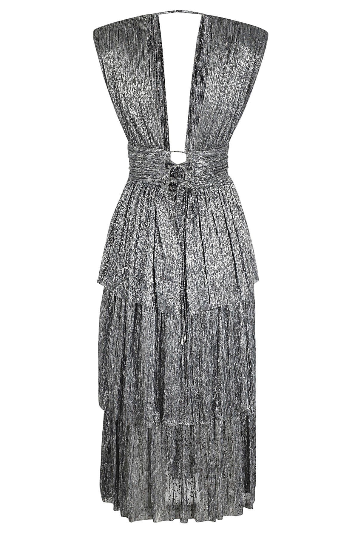 Shop Sabina Musayev Bonita Dress In Silver Teal