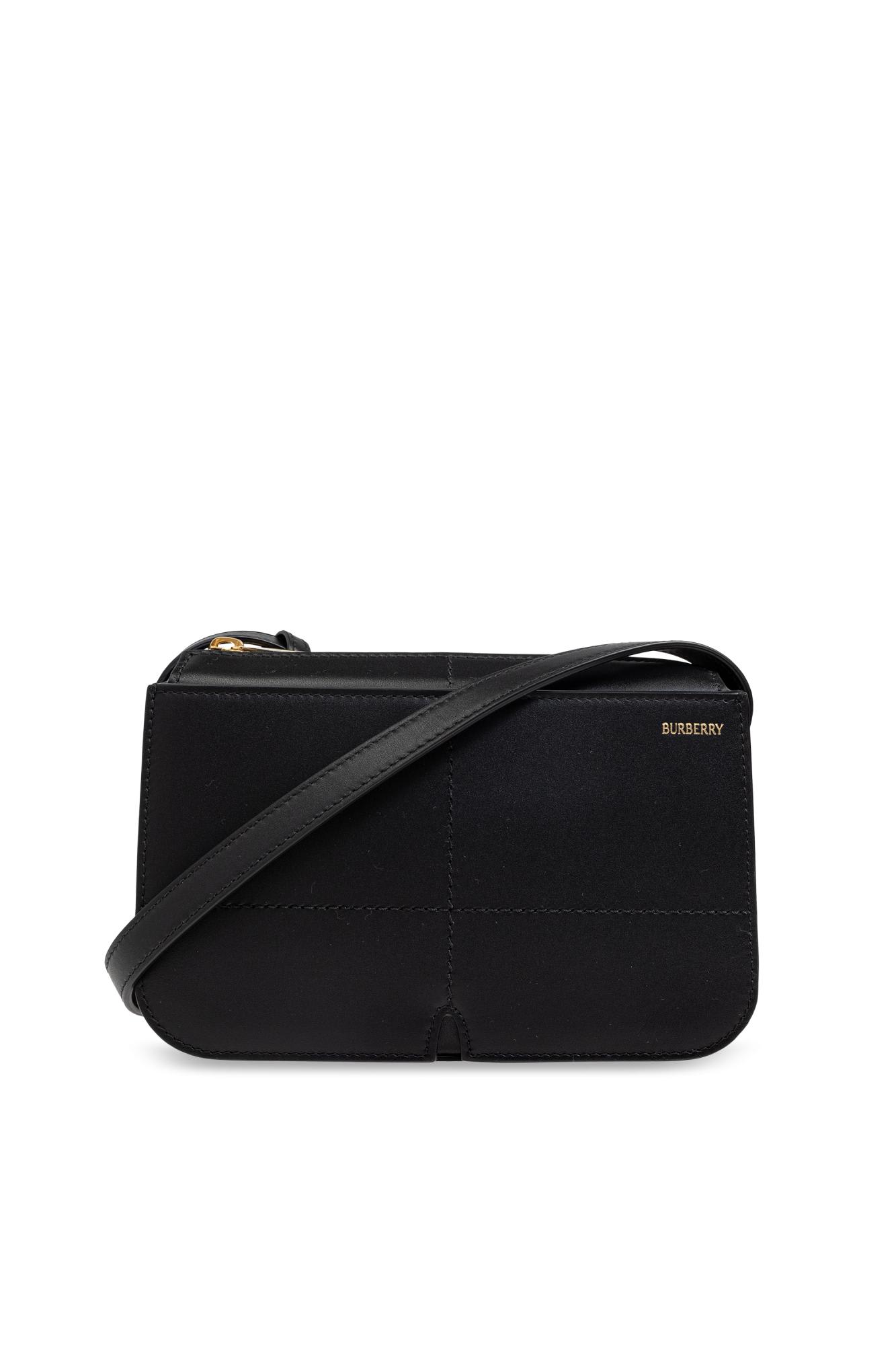 Shop Burberry Shoulder Bag Slip In Black