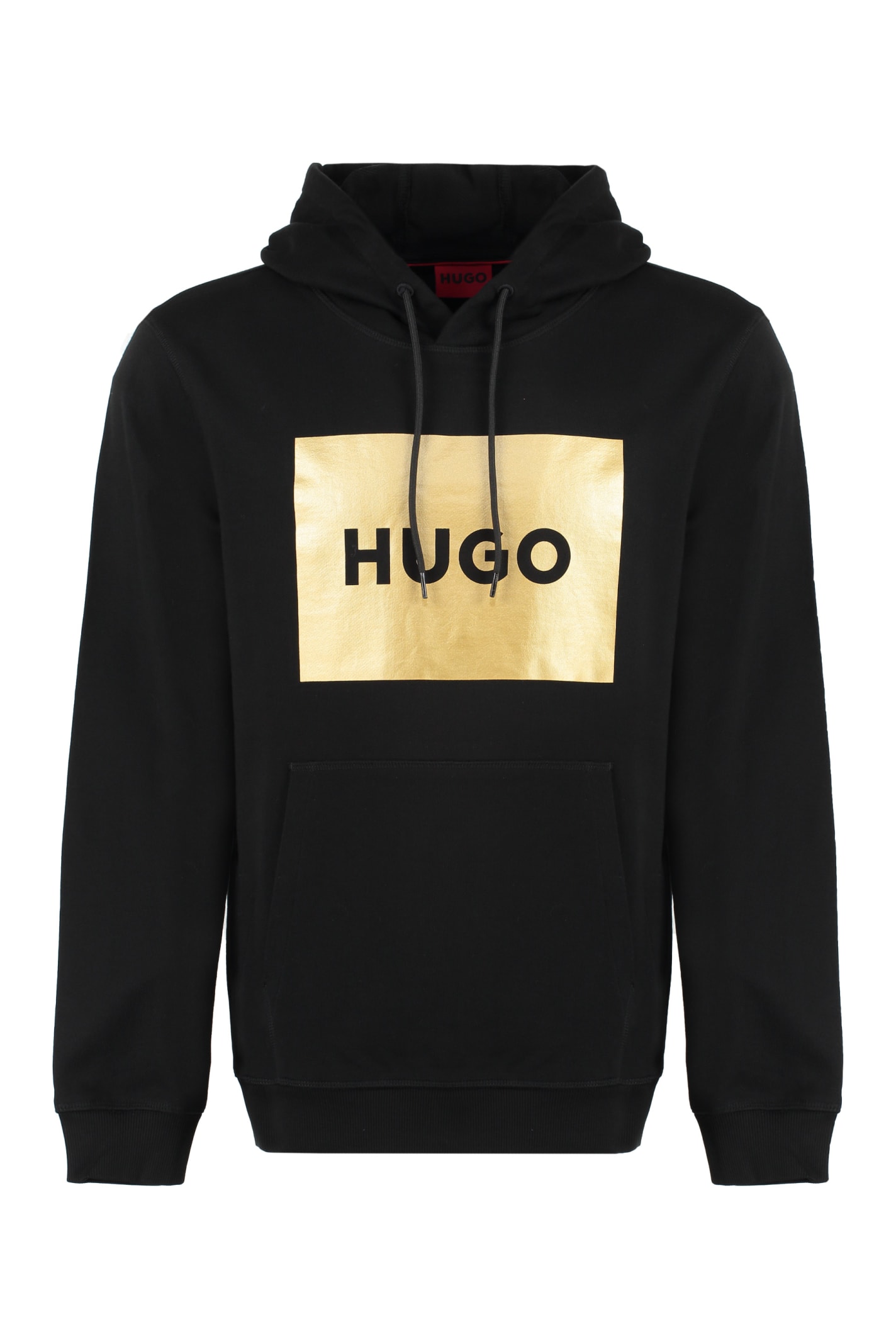 Hugo Boss Printed Hoodie In Black