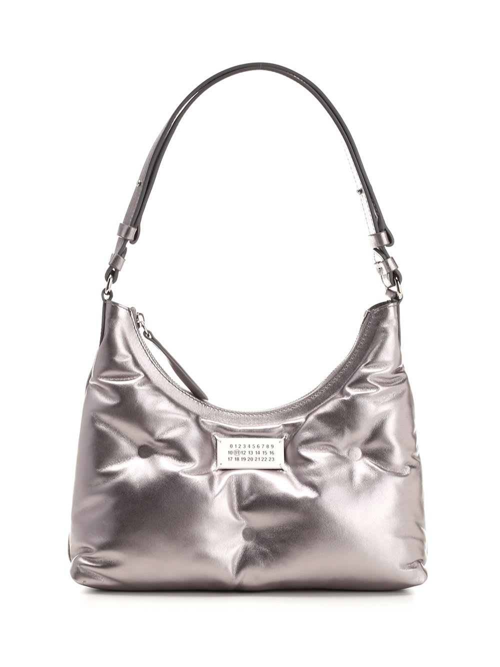 Shop Maison Margiela Glam Slam Small Hobo Bag In Silver