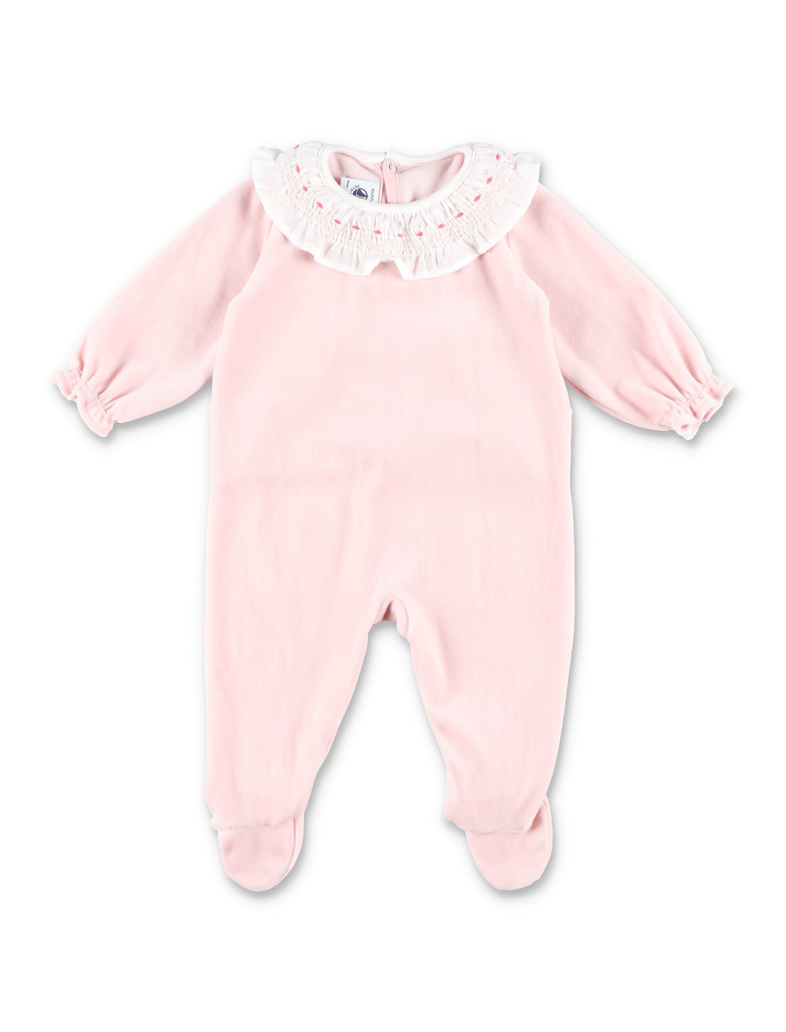 Petit Bateau Kid - Velour Pyjama Suit In Pink