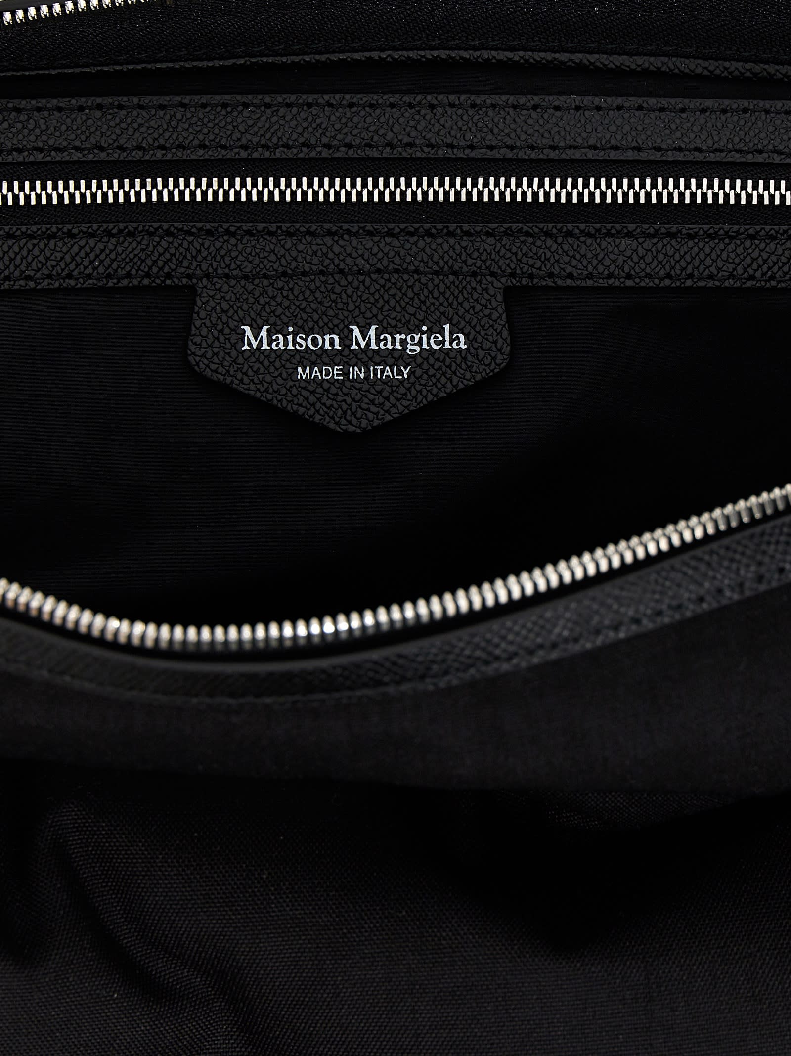 Shop Maison Margiela Computer Messenger Slam Glam Crossbody Bag In Black