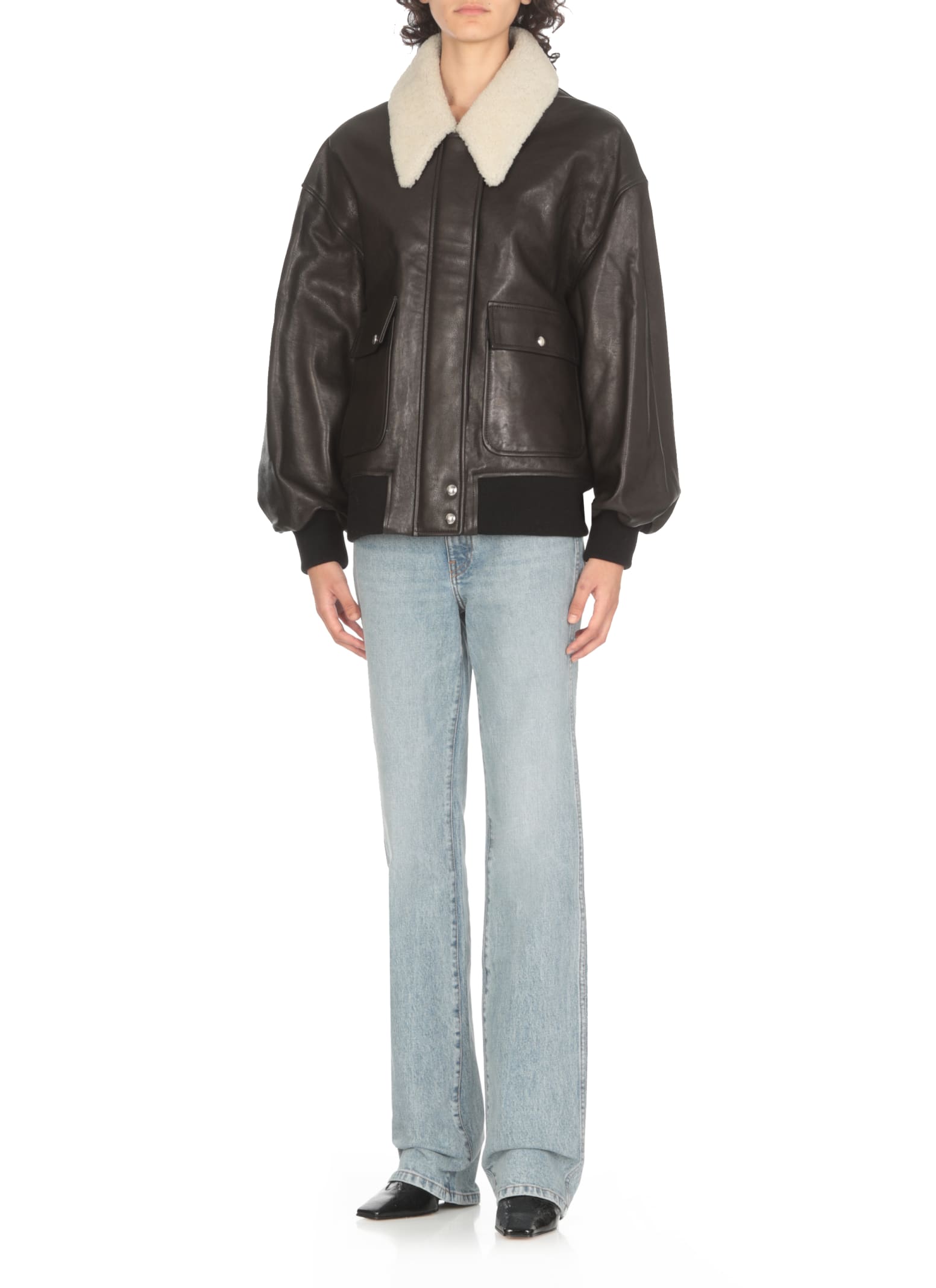 KHAITE LEATHER SHELLAR JACKET