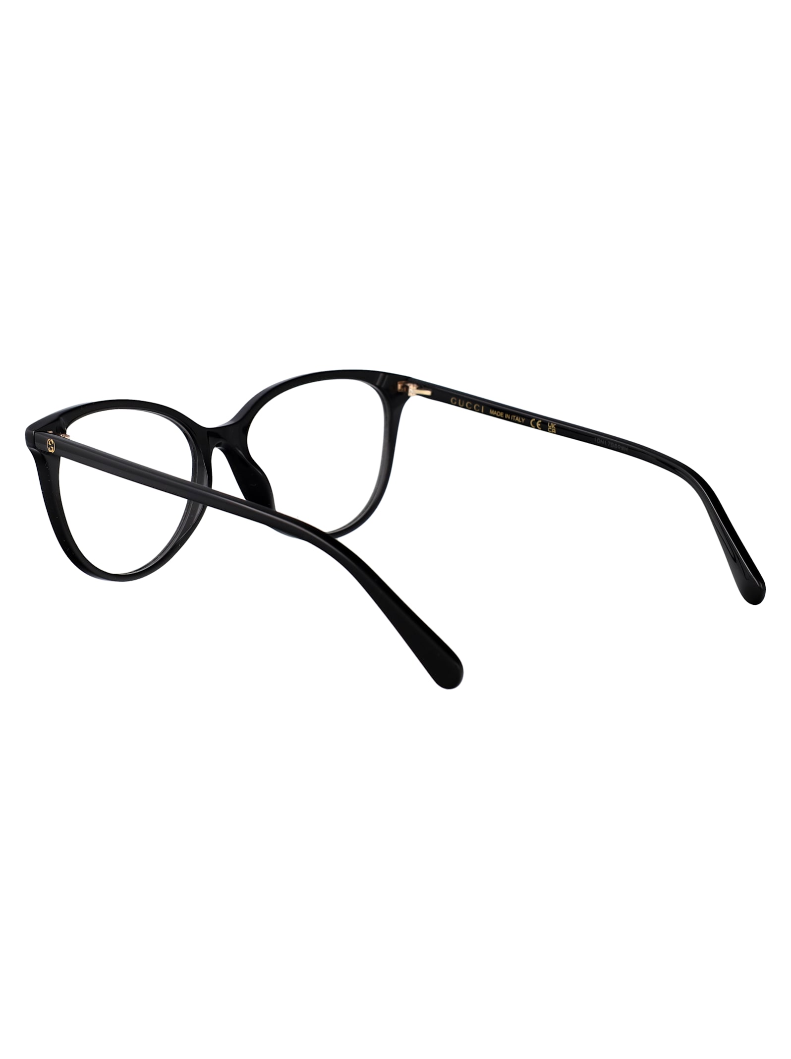 Gucci Black Black Transparent Acetate Glasses In Black