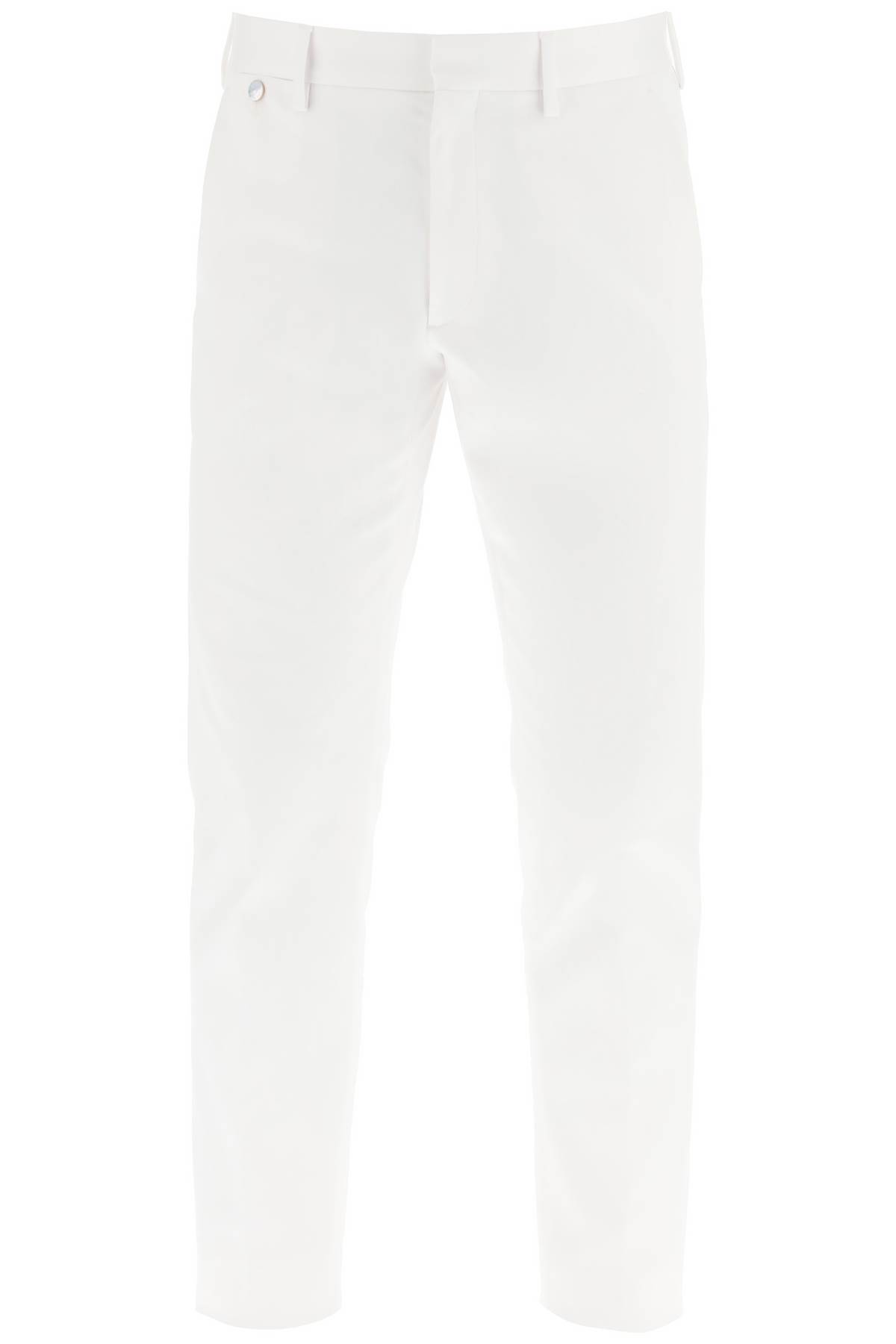 Shop Agnona Cotton Chino Pants In White (white)