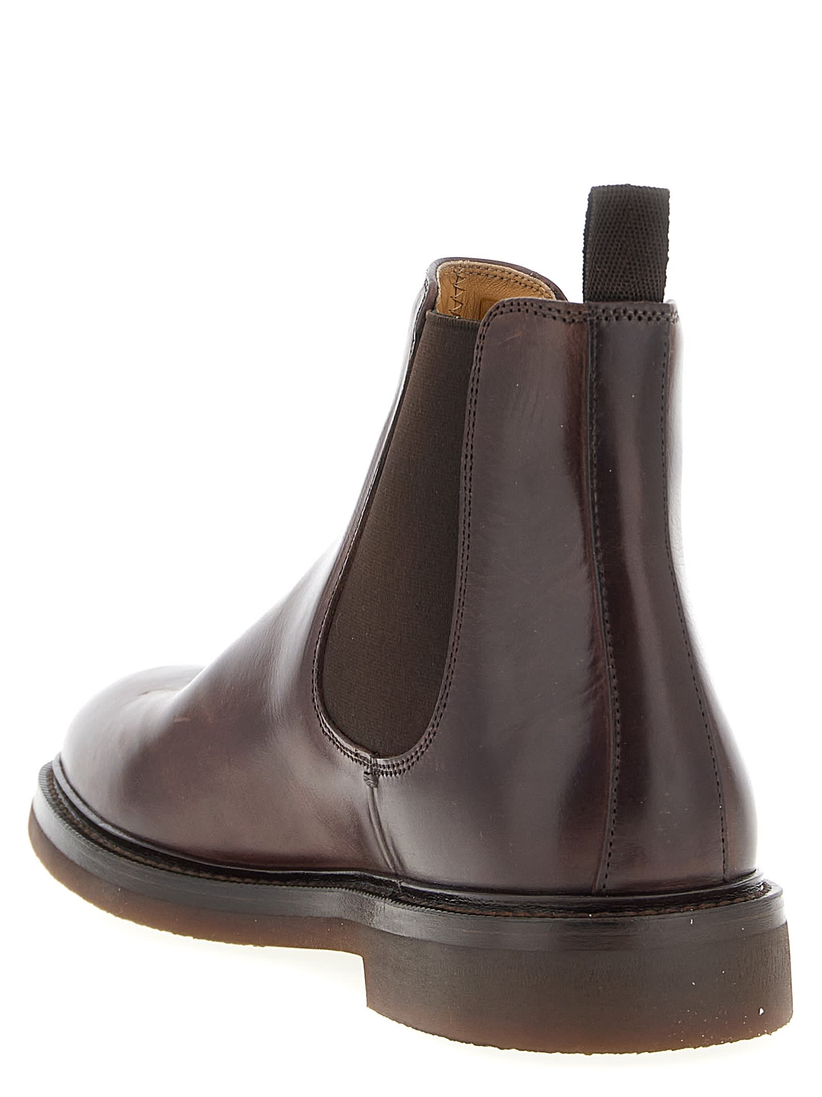 Brunello Cucinelli Chelsea Ankle Boots In Brown
