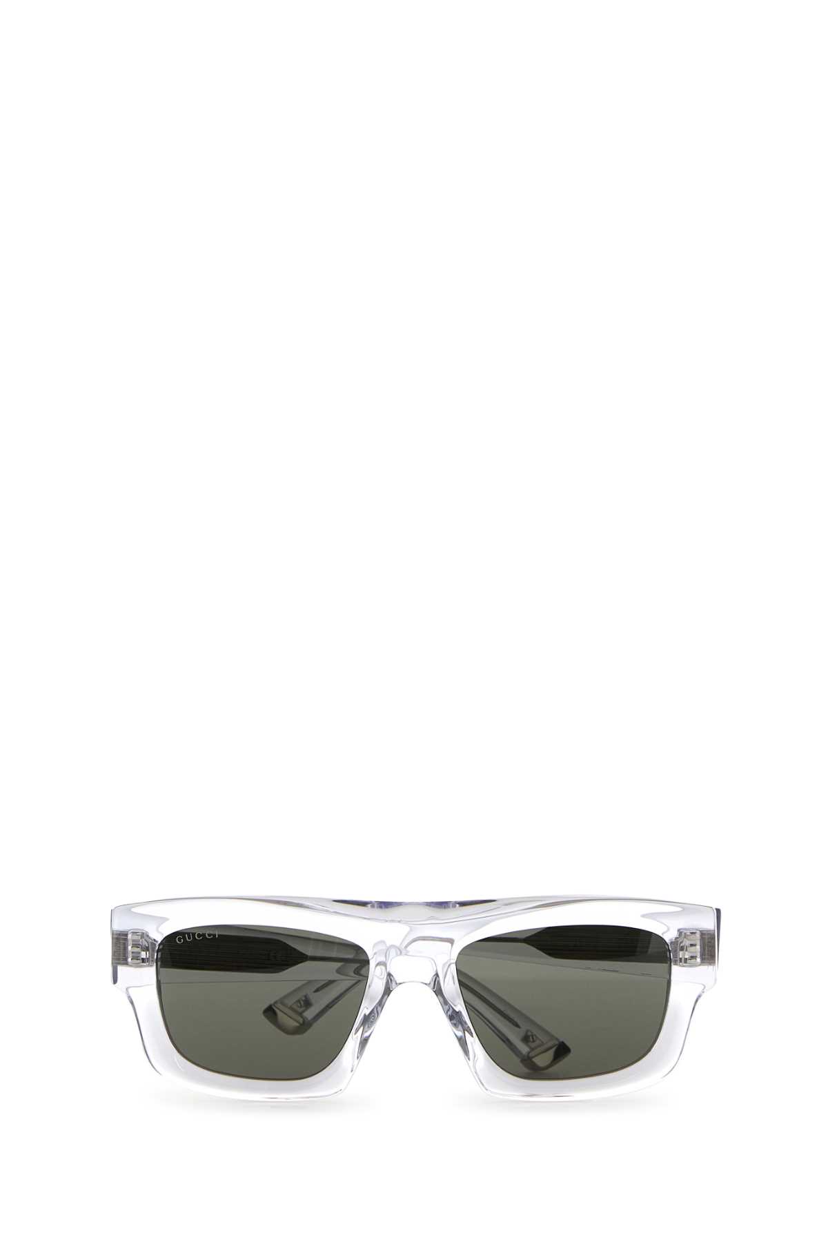 Gucci Rectangular Sunglasses Transparent Frame In Green