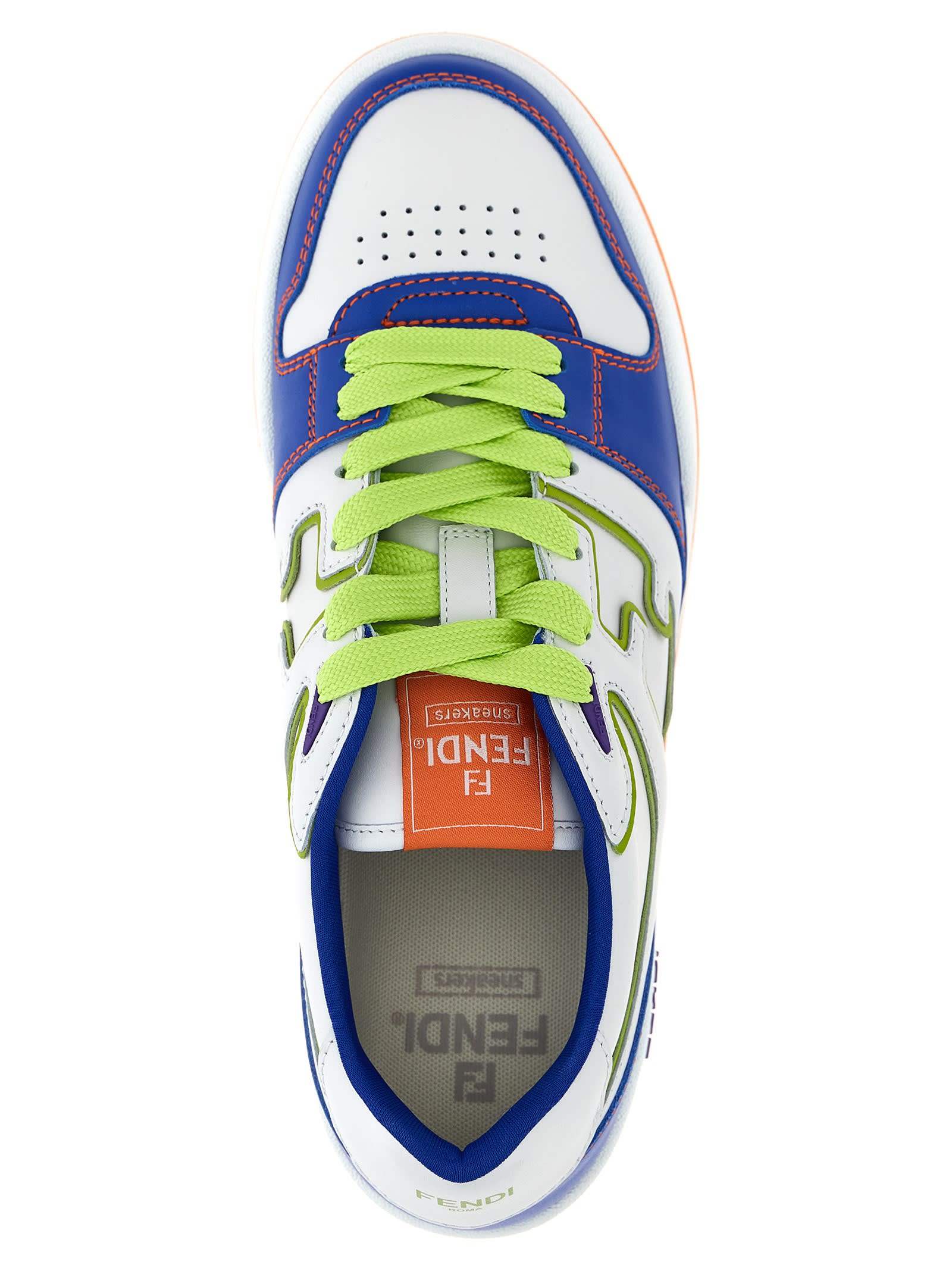 Shop Fendi Match Sneakers In Blue