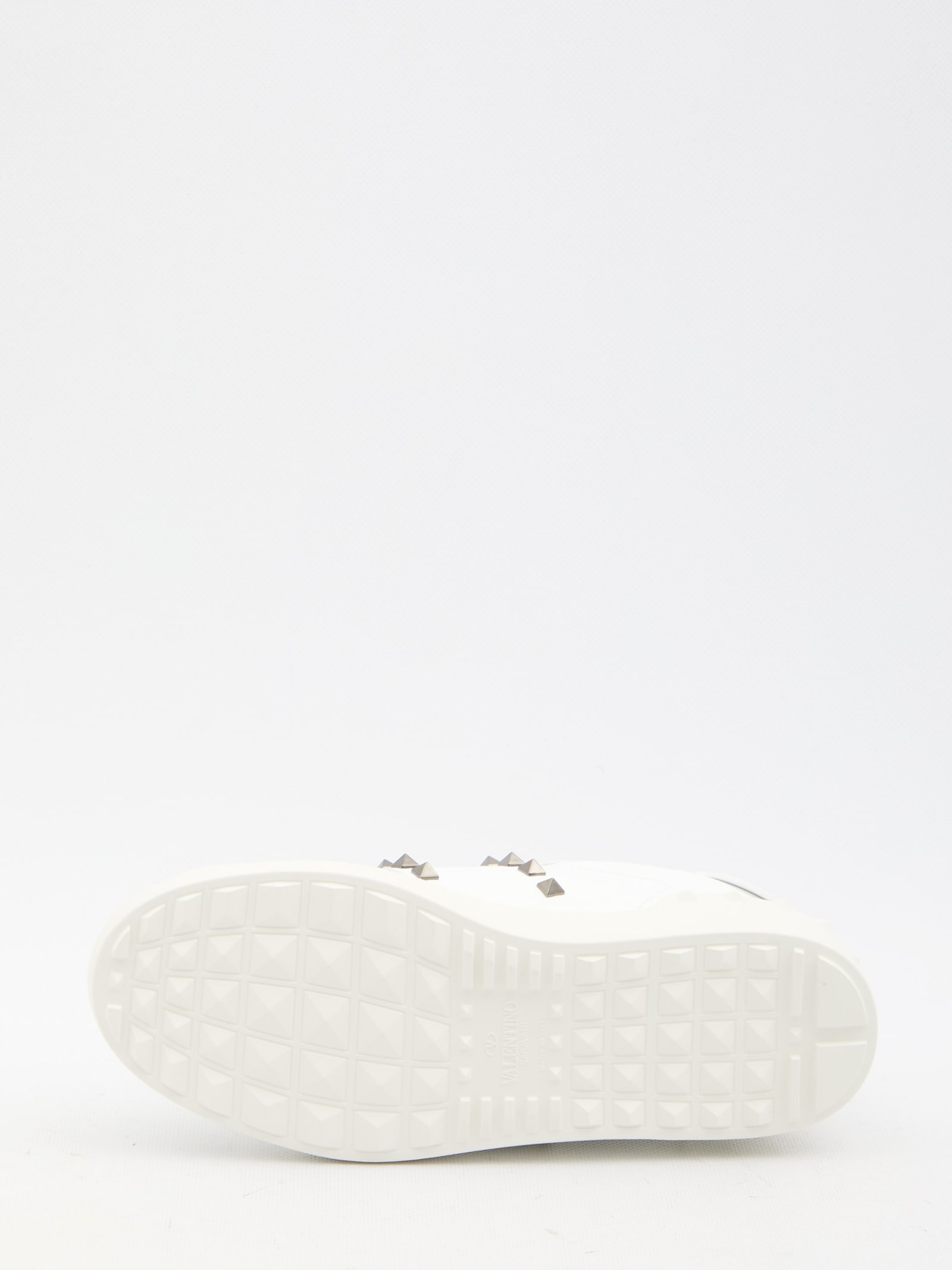 Shop Valentino Rockstud Untitled Sneakers In White