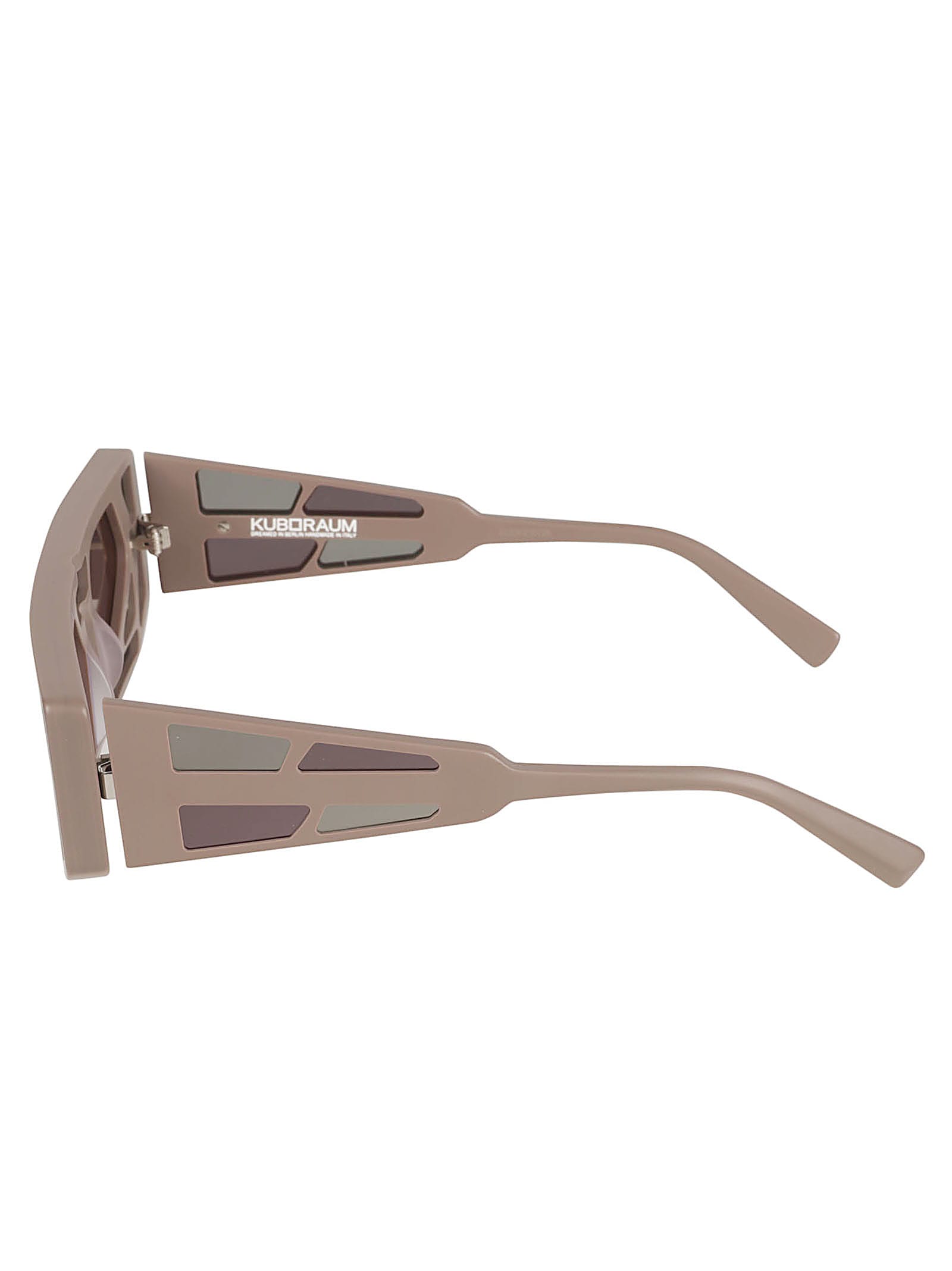 Shop Kuboraum Thick Rectangle Sunglasses In Dtp 2grey