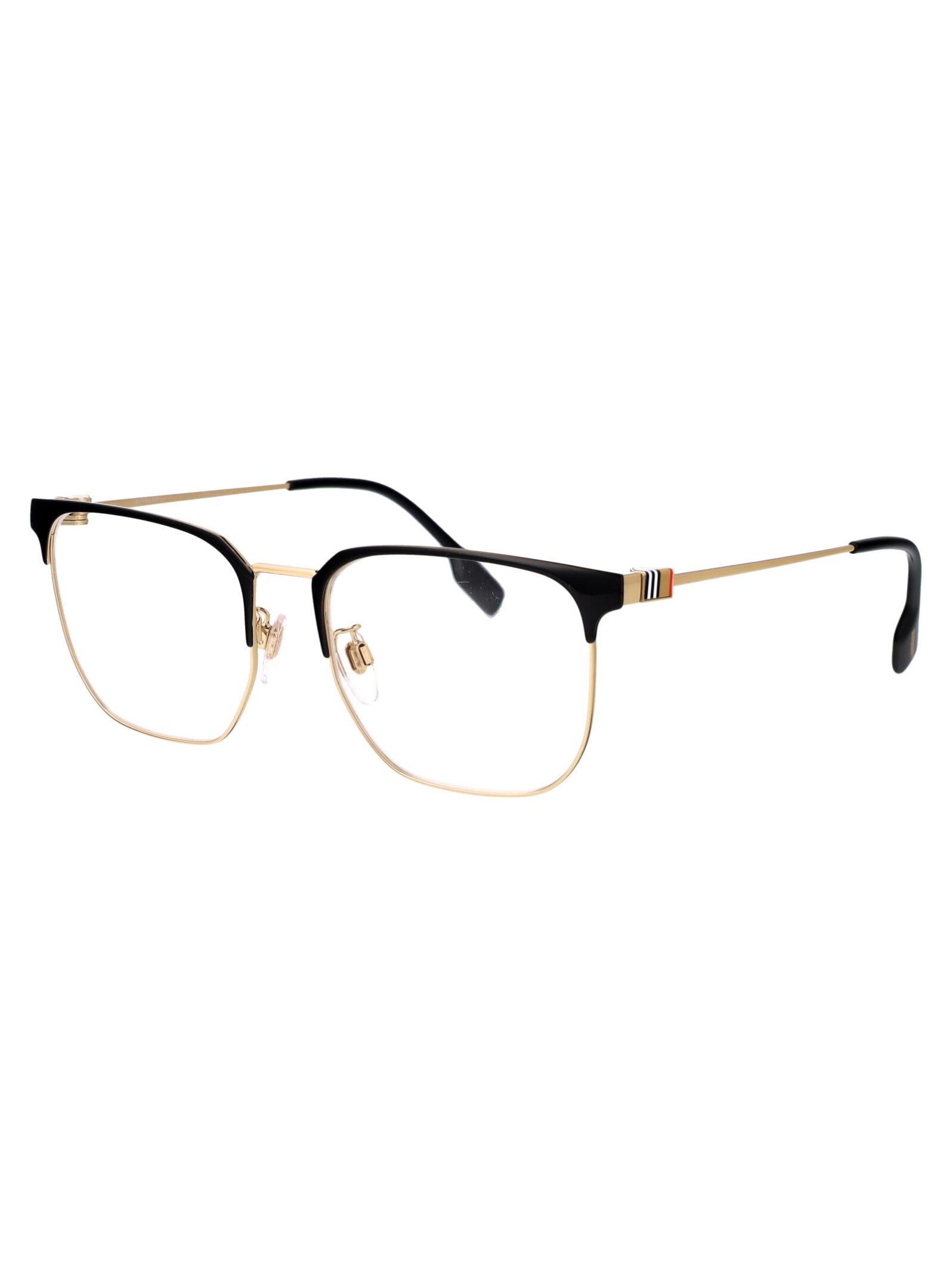 Shop Burberry Eyewear 0be1383d Glasses In 1109 Light Gold/black