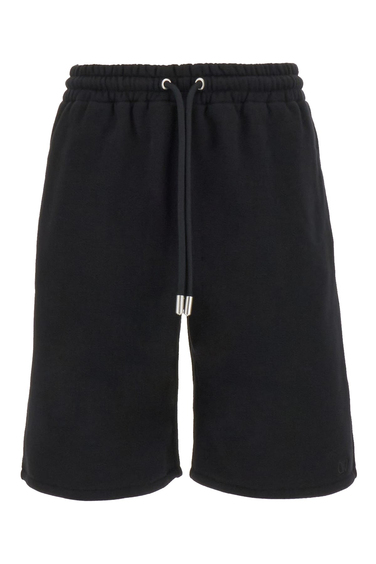 Off-white Black Cotton Bermuda Shorts