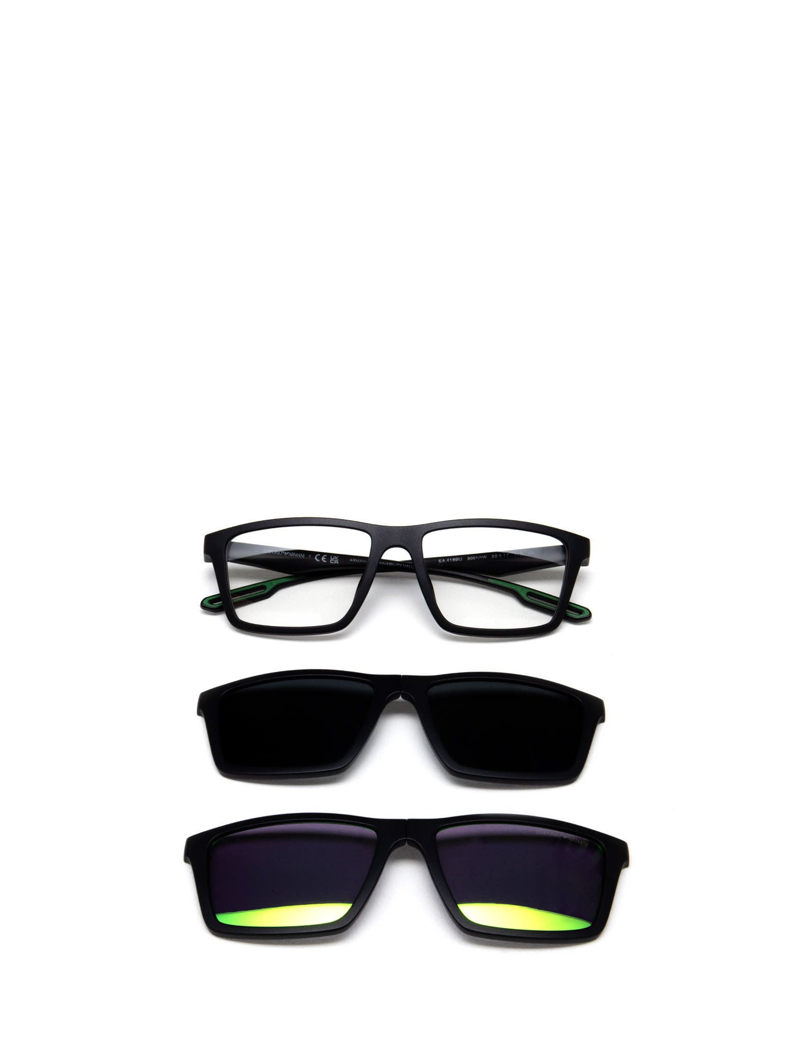 Shop Emporio Armani Ea4189u Matte Black Sunglasses