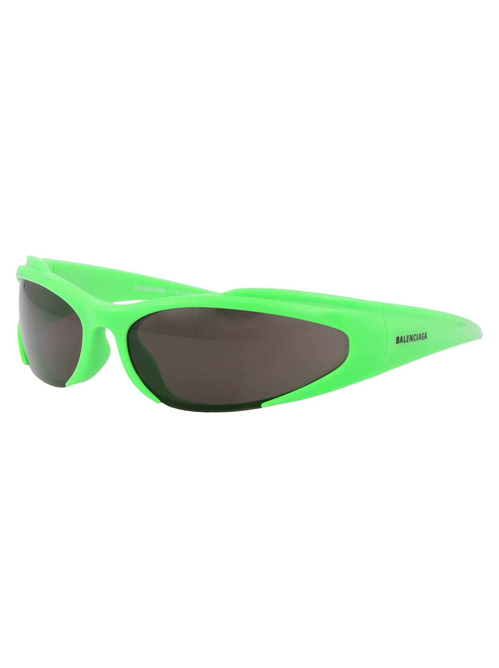 Shop Balenciaga Bb0253s Sunglasses In 005 Green Green Grey