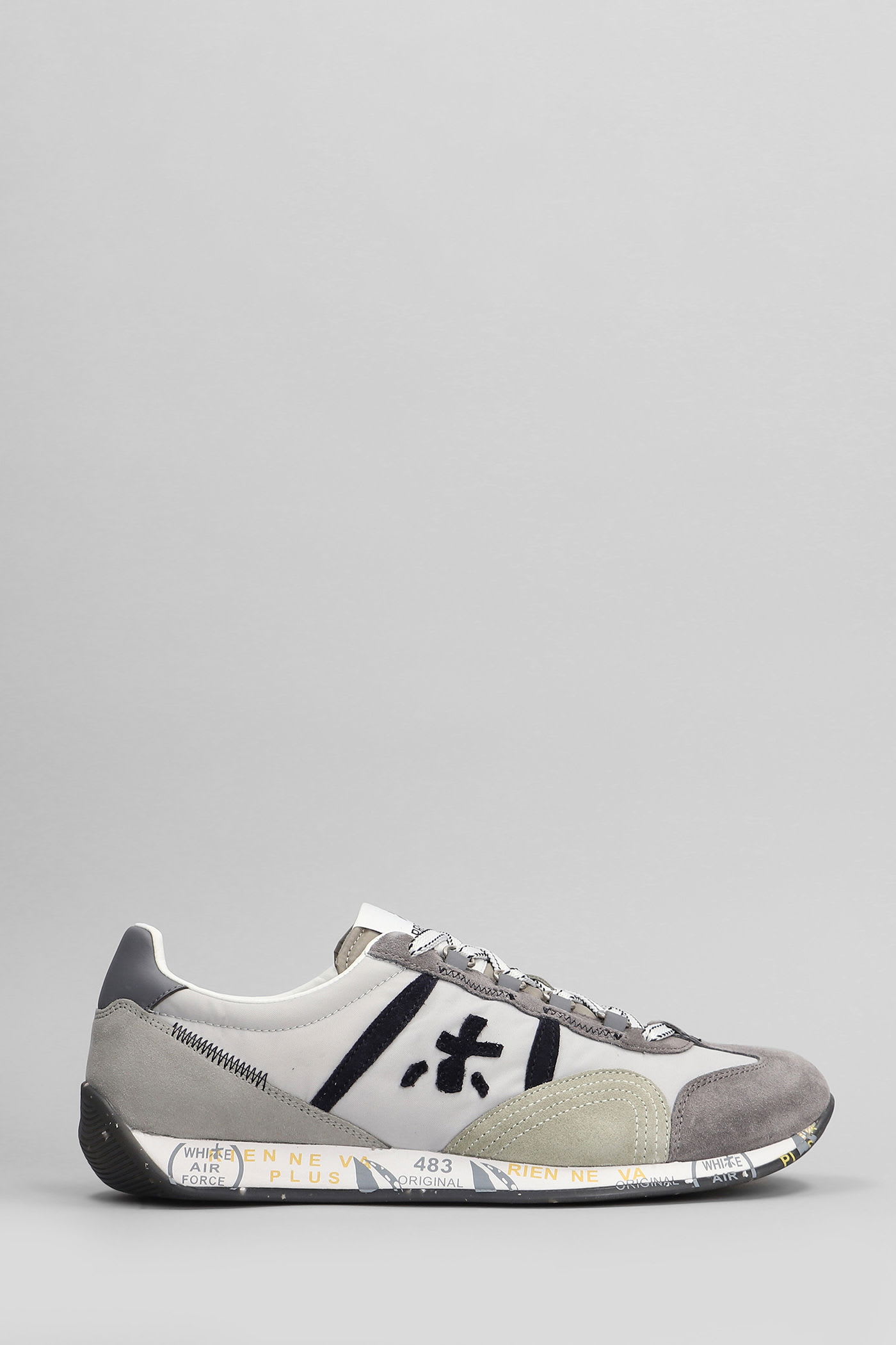 Jackyx Sneakers In Grey Suede And Fabric