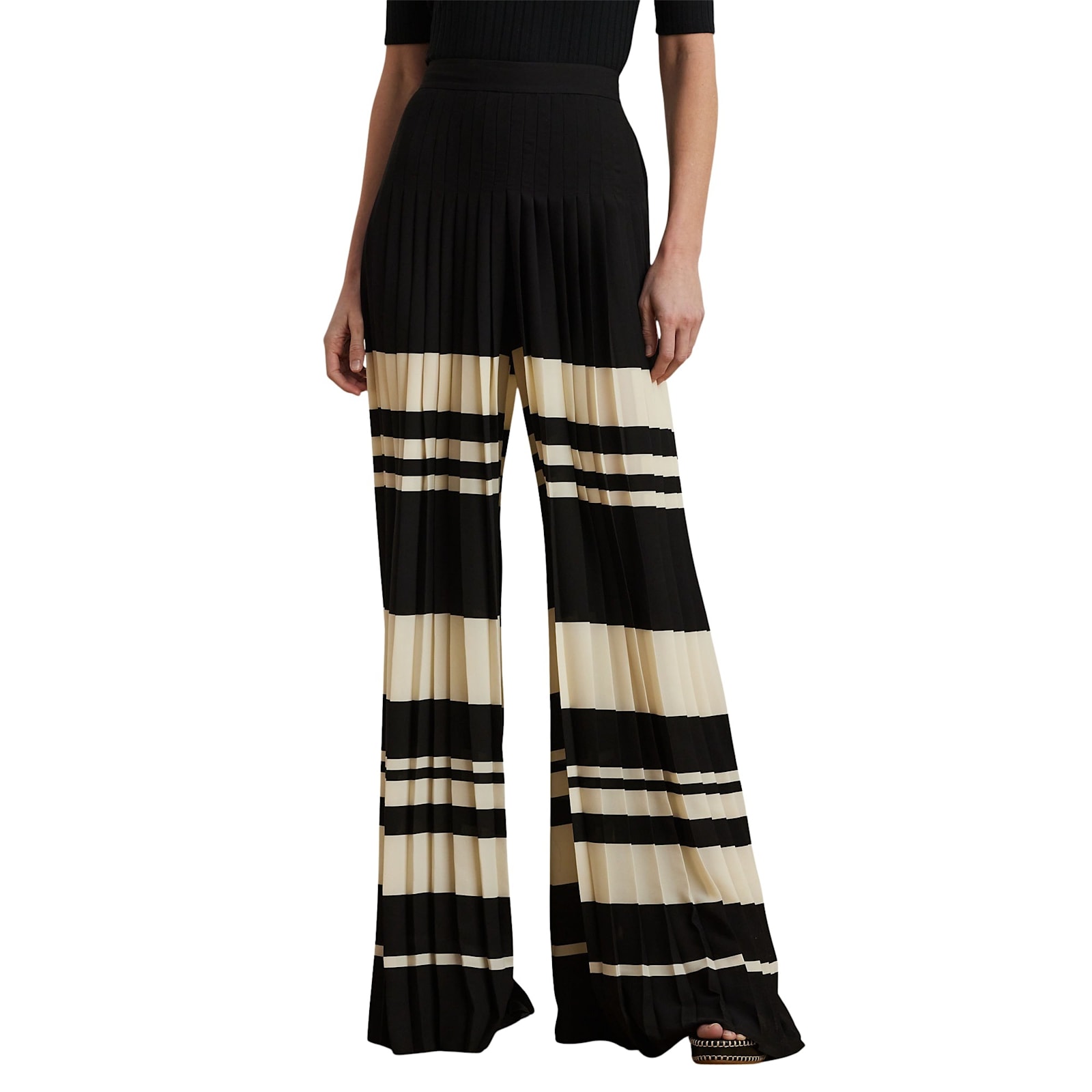 Ralph Lauren Lokette Full Length Pleated In Animal Print