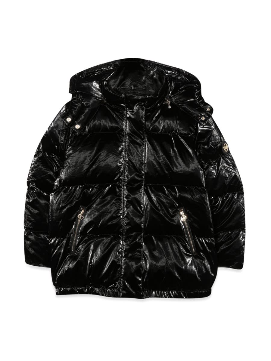 Michael Kors Kids' Down Jacket With Hood In Black