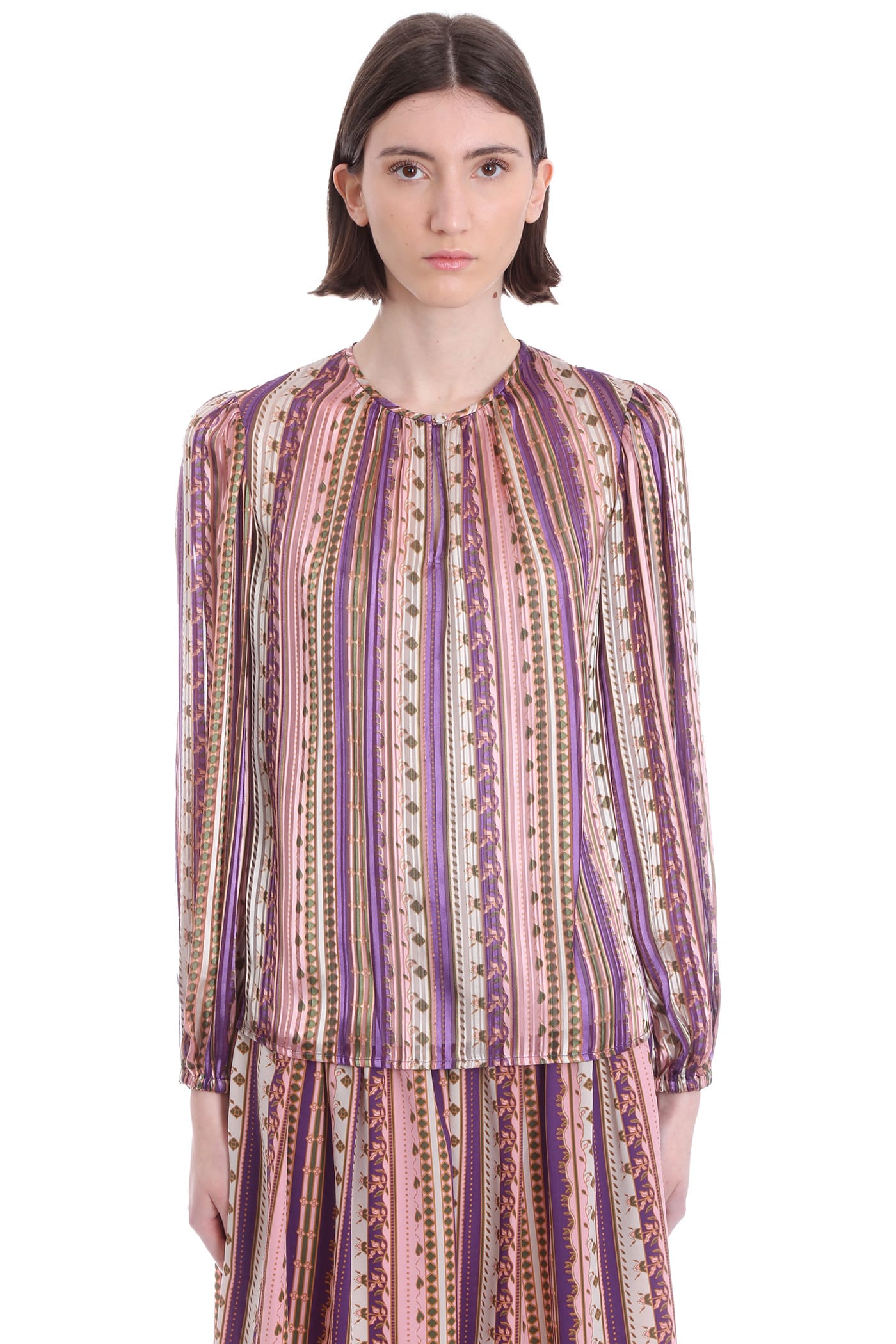 Tory Burch Blouse In Rose-pink Viscose