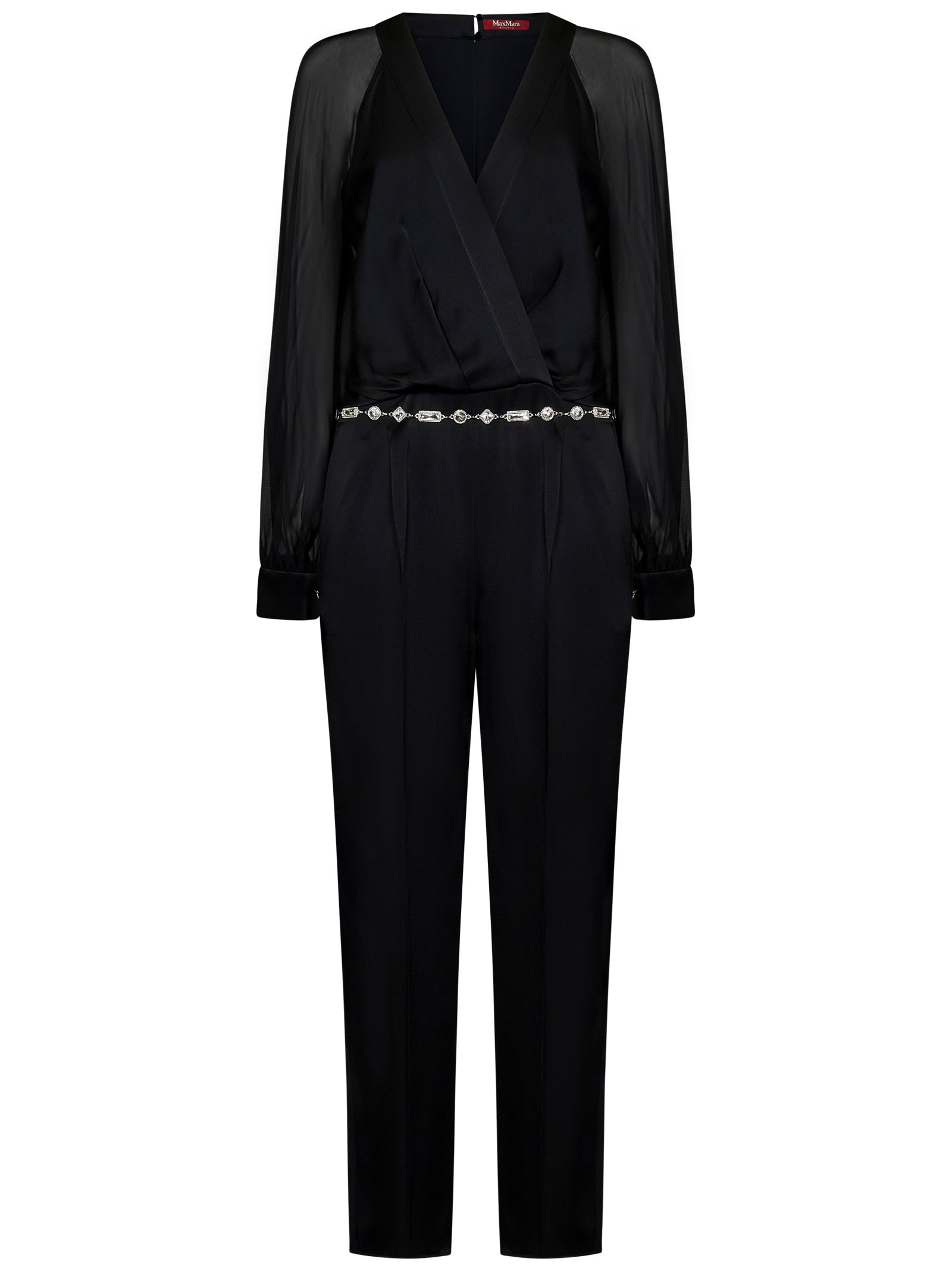 Shop Max Mara Maxmara Studio Jumpsuit In Black