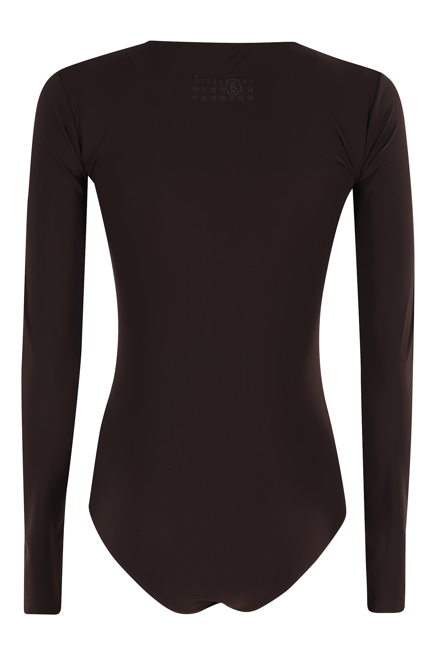 Mm6 Maison Margiela Mm6 By Maison Margiela Sleek Brown Body With Long Sleeves In Brown