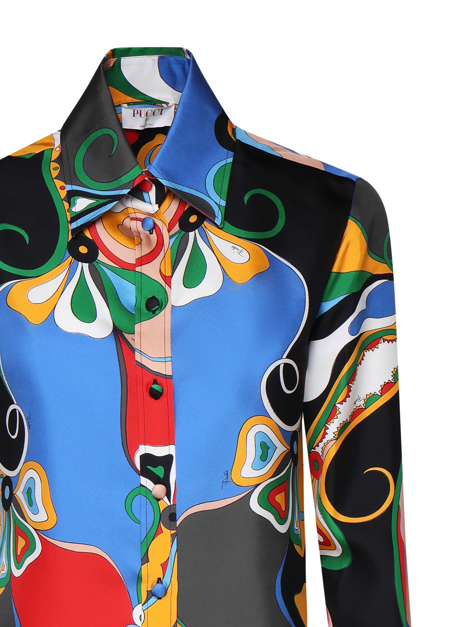 Shop Pucci Festa Shirt In Multicolour