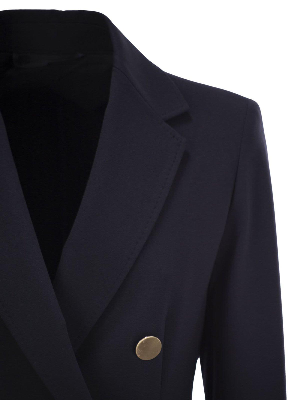 Shop Max Mara Double-breasted Long-sleeved Blazer