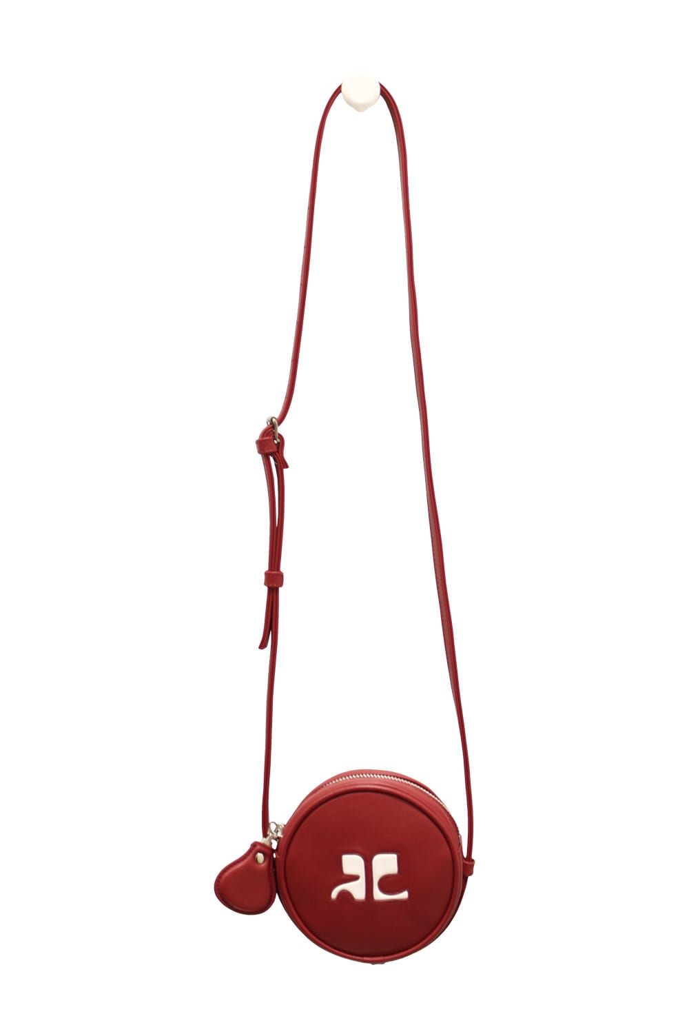 Courrèges Small Circle Bag In Red