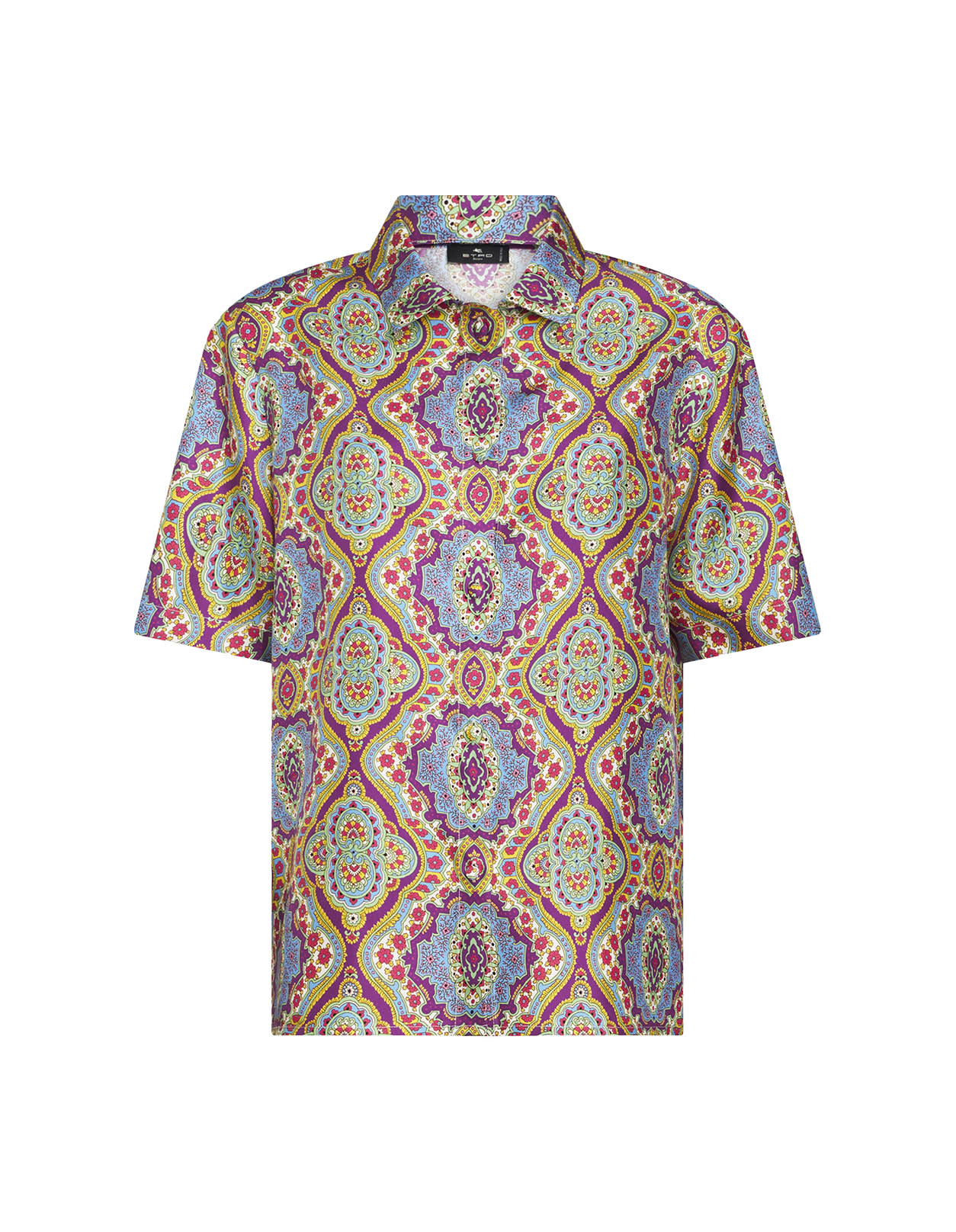 Shop Etro Multicoloured Printed Silk Shirt