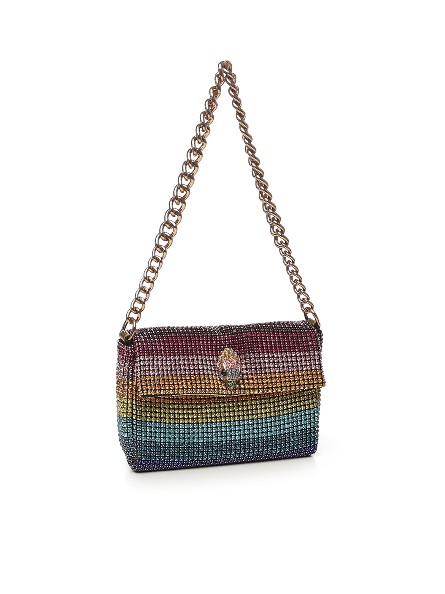 Kurt Geiger Rhinestone-embellished Chain Shoulder Bag In Multi