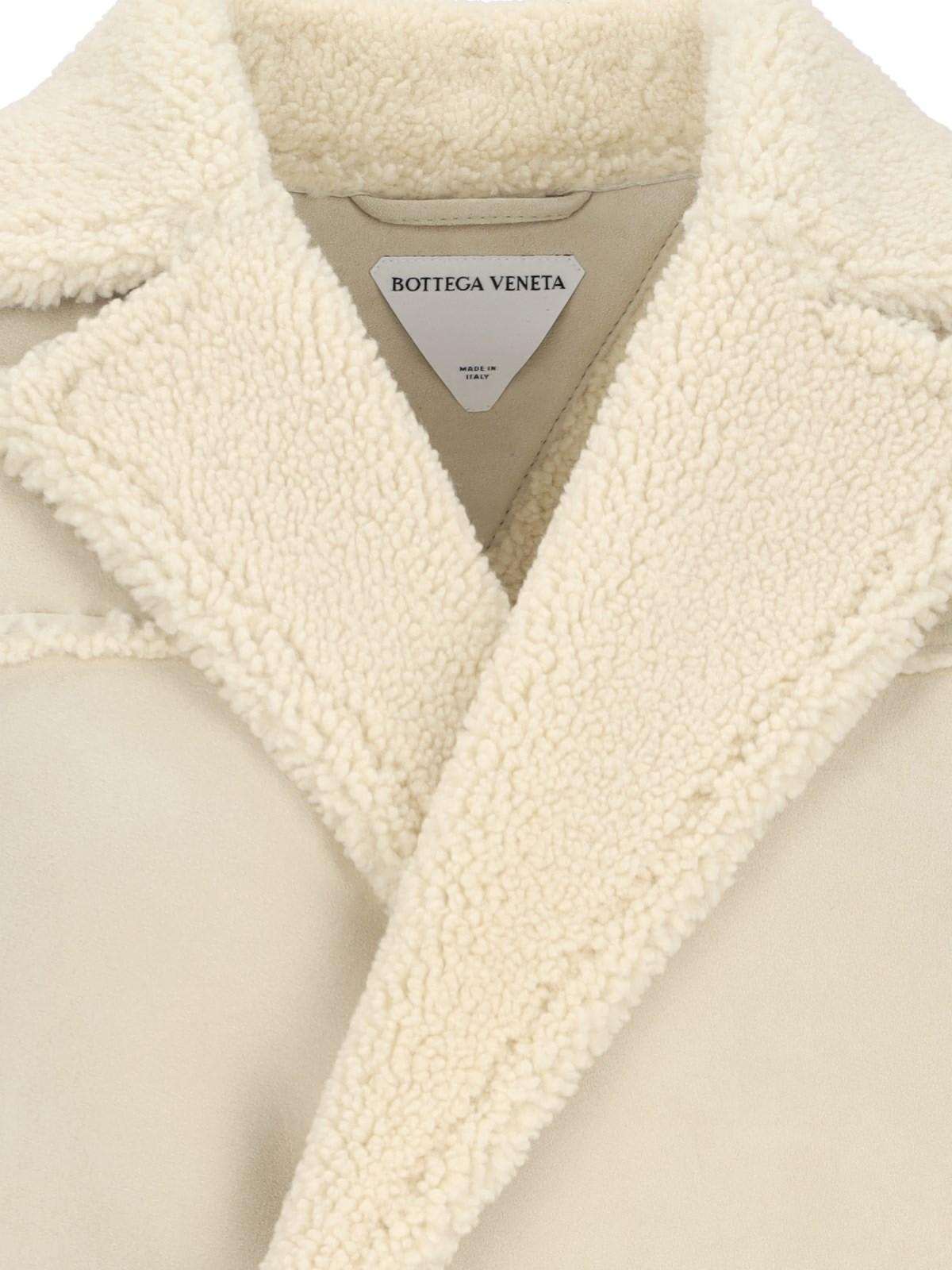 Shop Bottega Veneta Shearling Jacket In Beige