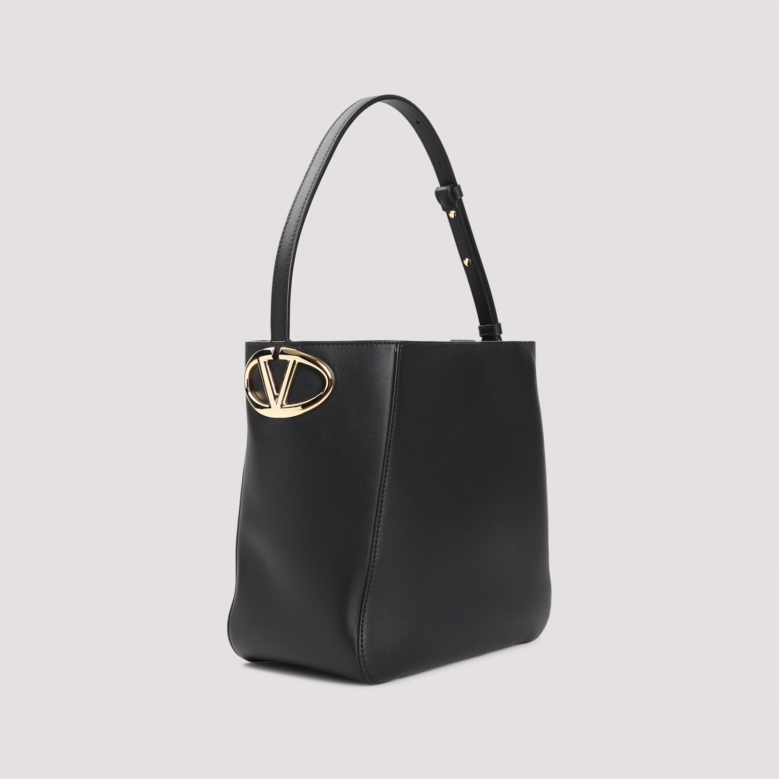 Shop Valentino V Logo Side Bucket Bag In No Nero