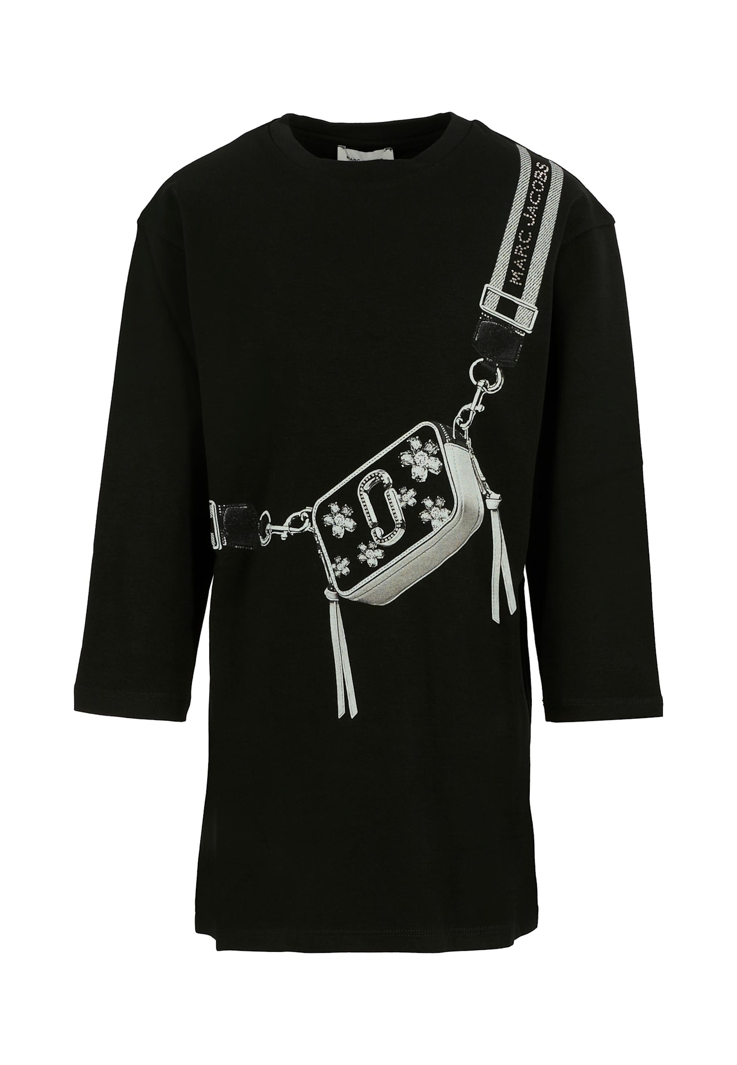Marc Jacobs Kids' Black Dress For Girl With Bag