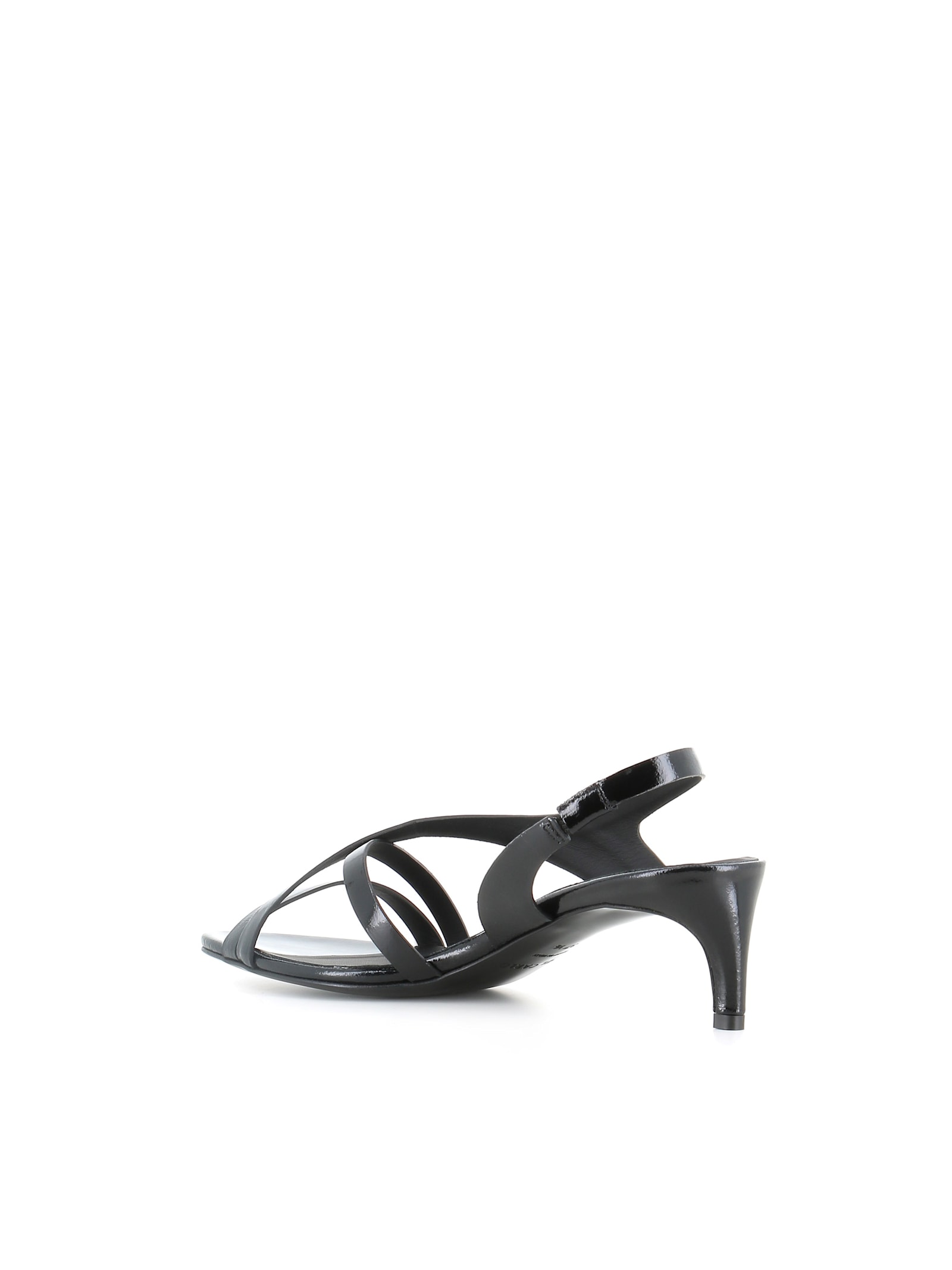 Del Carlo Strappy 60mm Heel Sandals In Black
