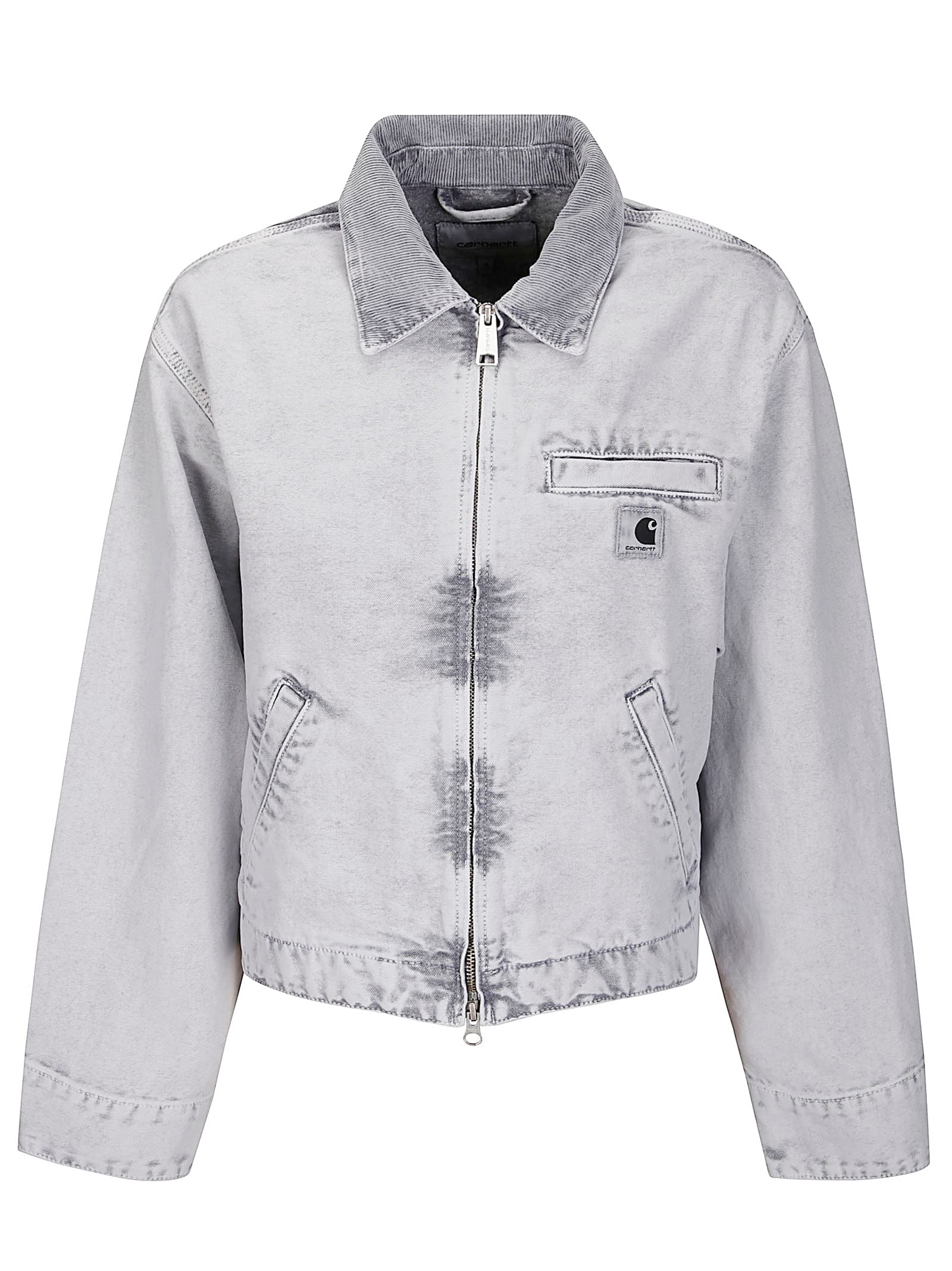 Carhartt Emery Jacket With Collar And Pockets In White