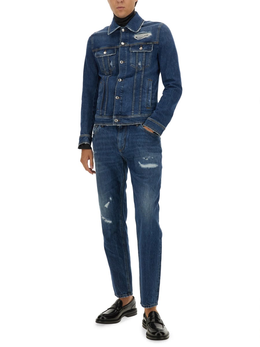 Shop Dolce & Gabbana Jeans Loose In Denim