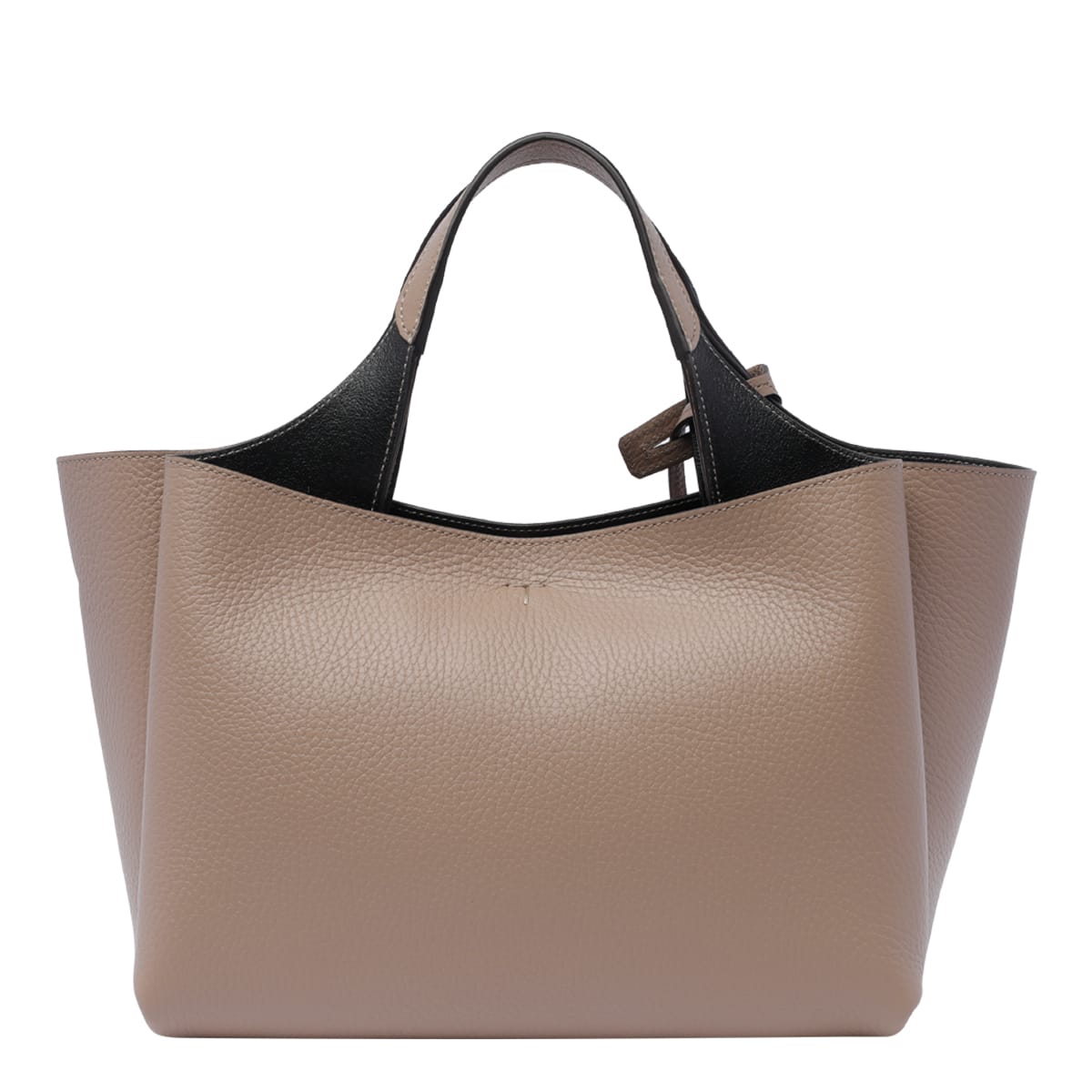 Shop Tod's Mini Leather Handbag In Beige