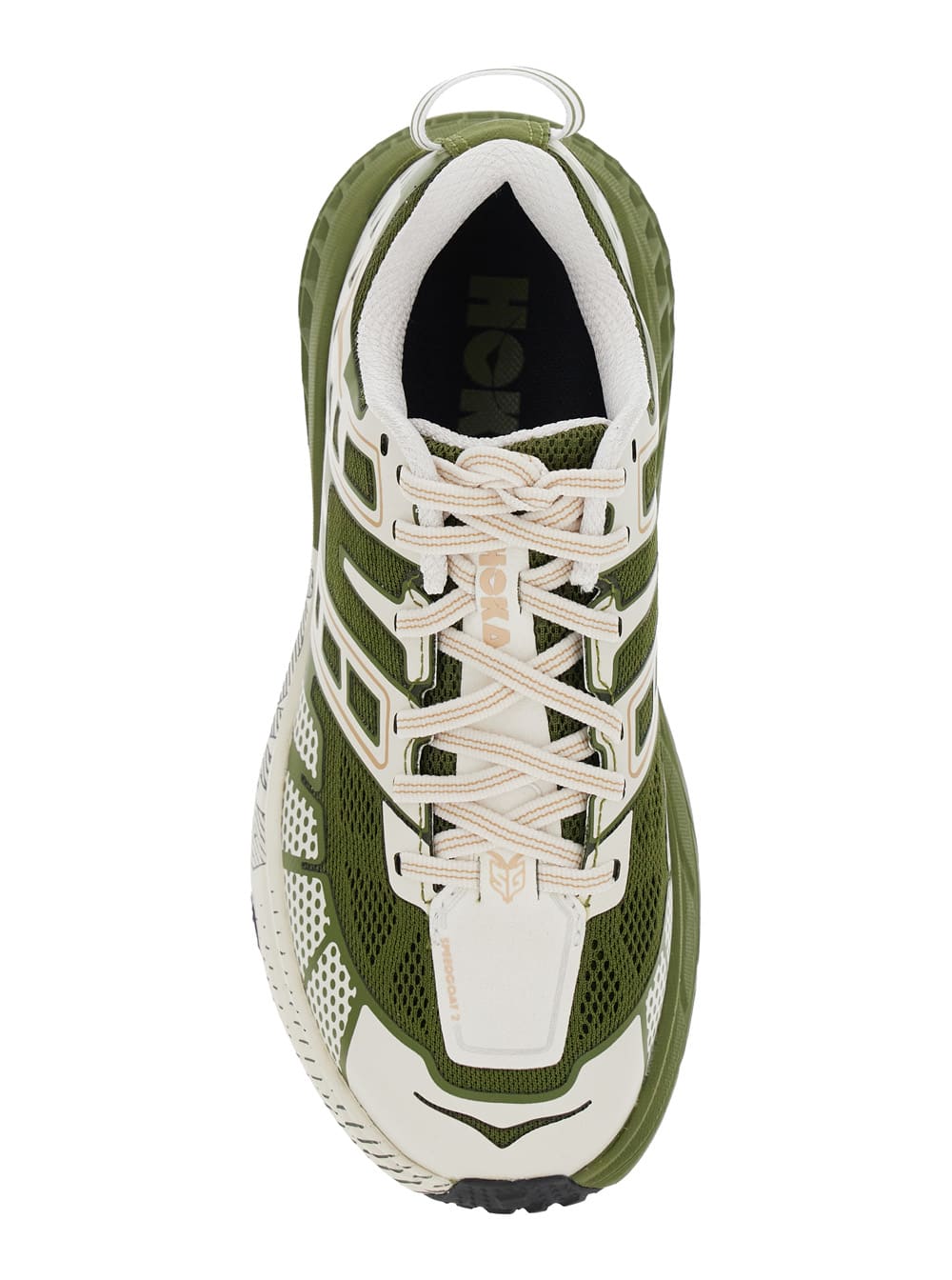 Hoka Speedgoat Green Low Top Sneakers With Geometric Motif In Tech Fabric Unisex In Green