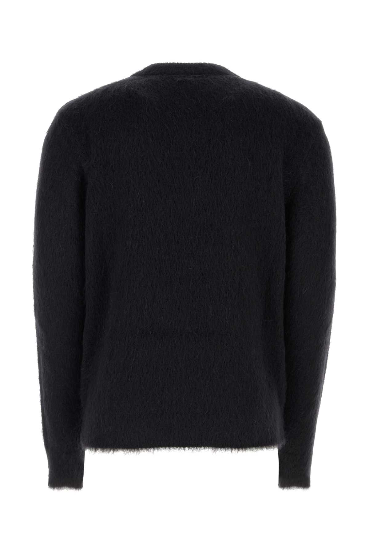 Shop Balmain Black Wool Blend Sweater In Noirblanc