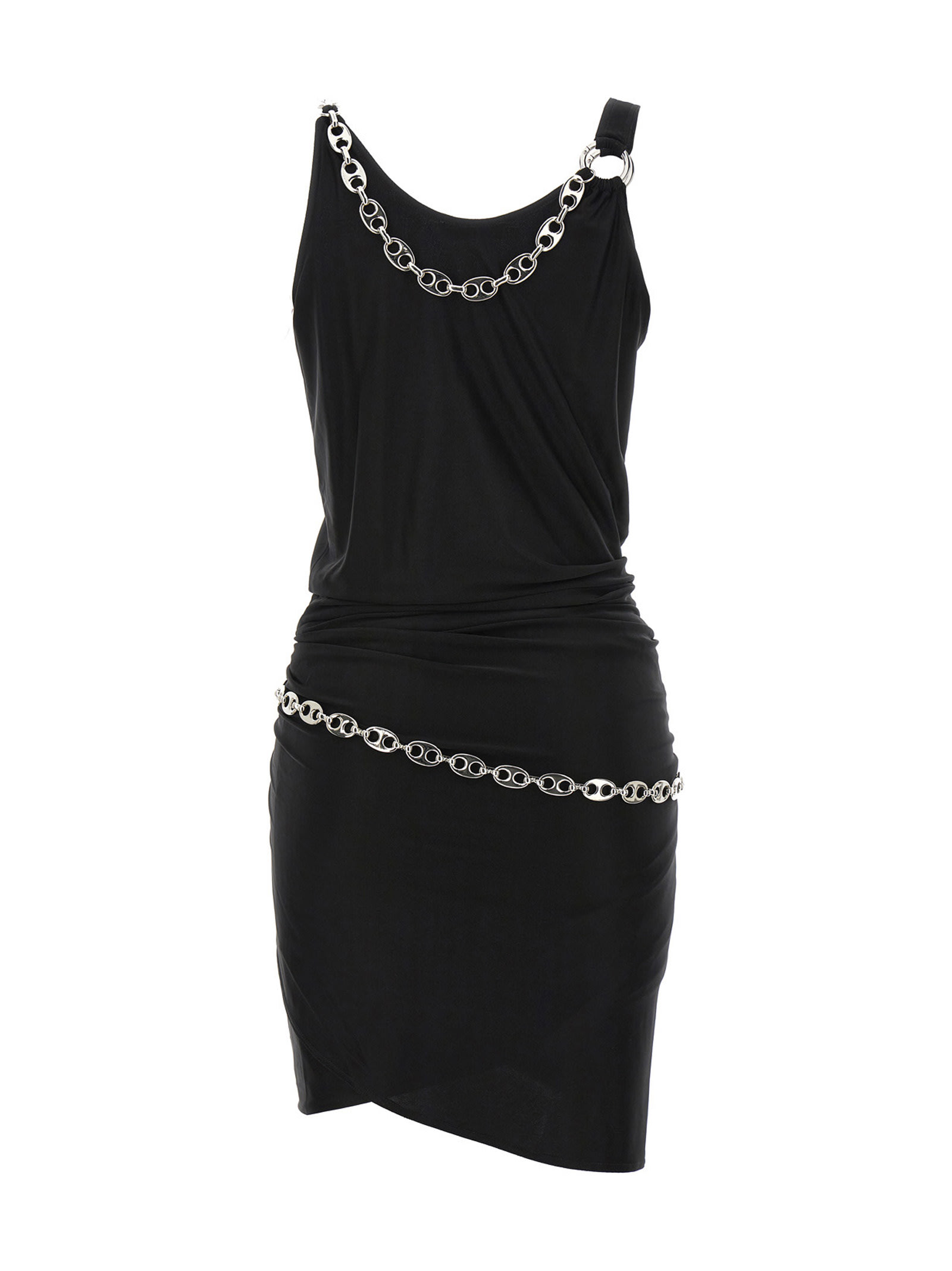 Shop Paco Rabanne Chain Dress In Black